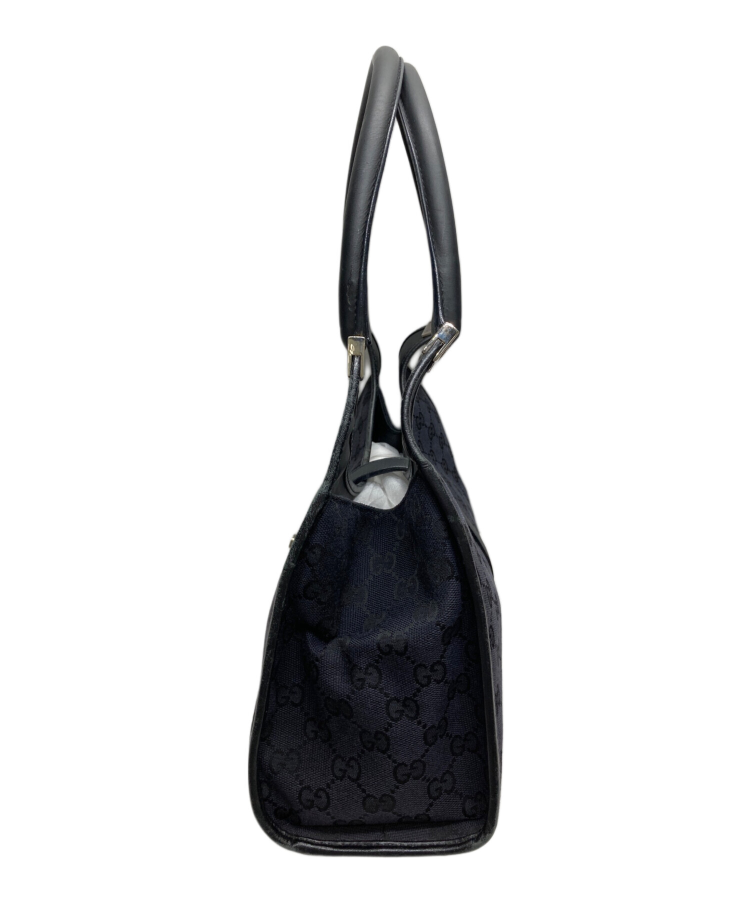 未使用級✨グッチ ハンドバッグ GG キャンバス ジャッキー ブラック 中古・古着通販】GUCCI (グッチ) GGキャンバスジャッキーハンドバッグ