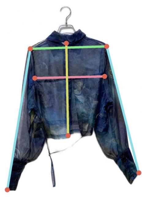 中古・古着通販】HARE (ハレ) シアーシャツ ネイビー サイズ:FREE