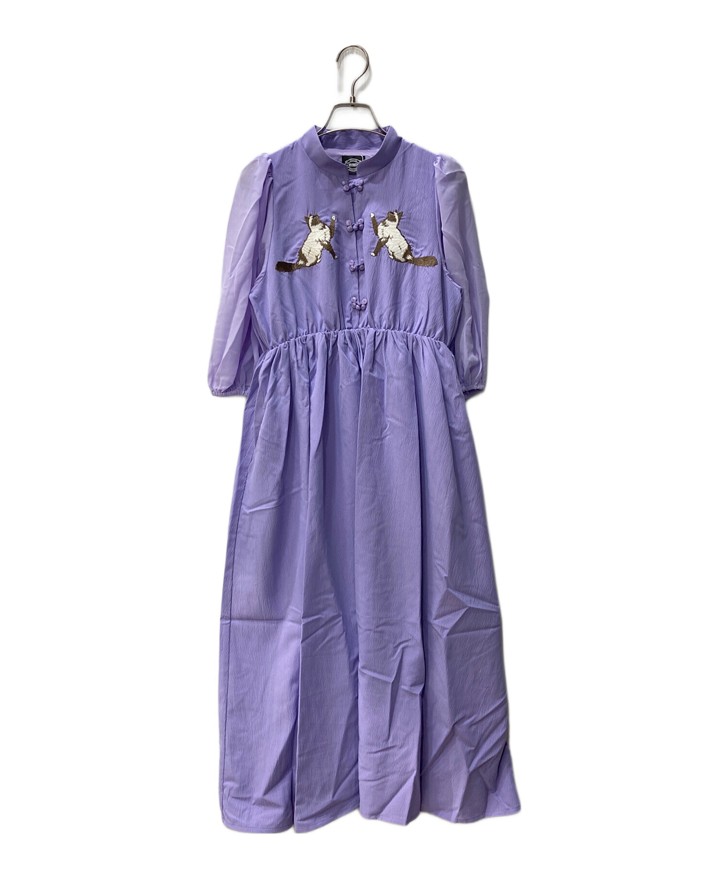 中古・古着通販】MMTS (マミタス) 猫刺繍チャイナ ワンピース