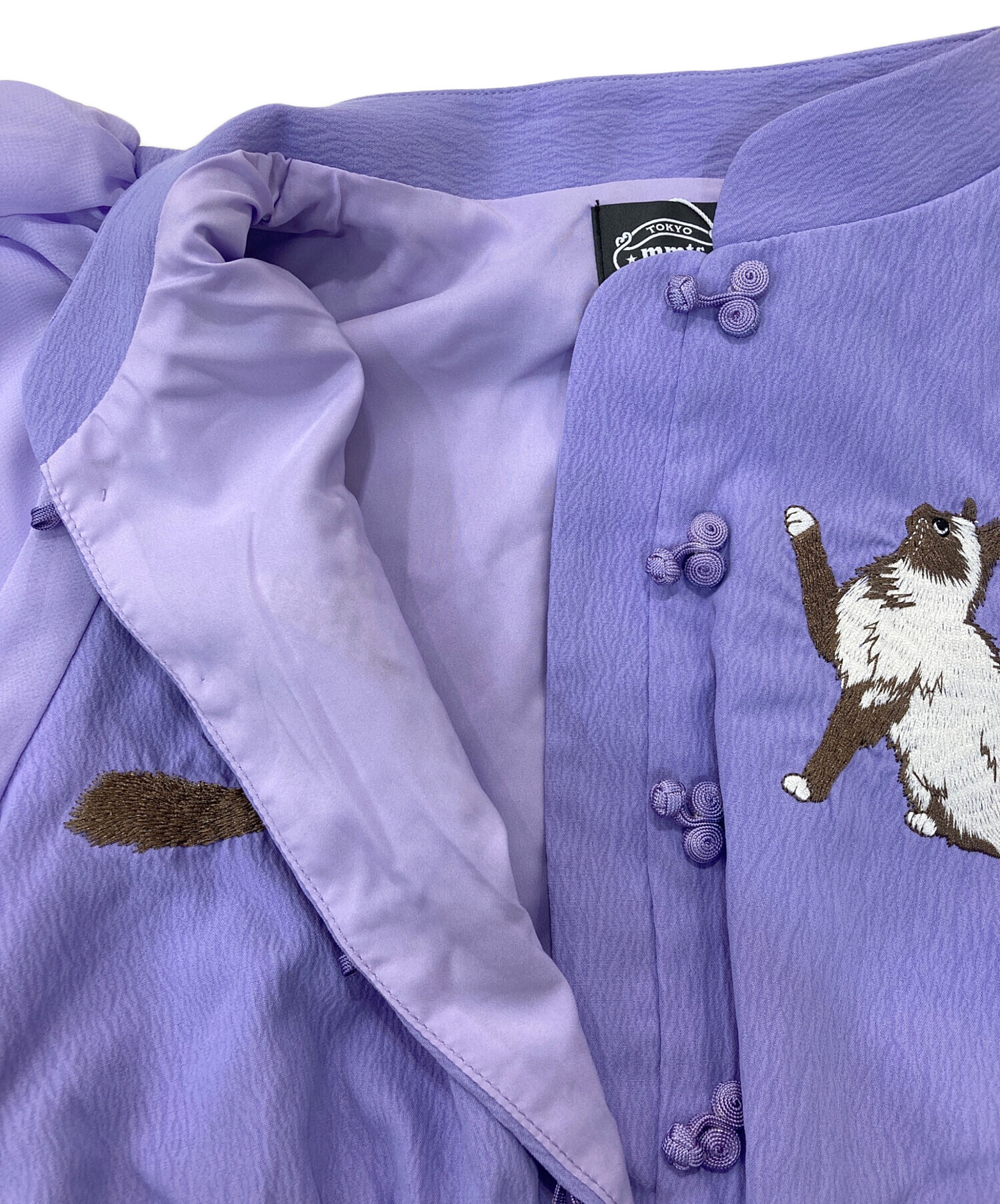 中古・古着通販】MMTS (マミタス) 猫刺繍チャイナ ワンピース