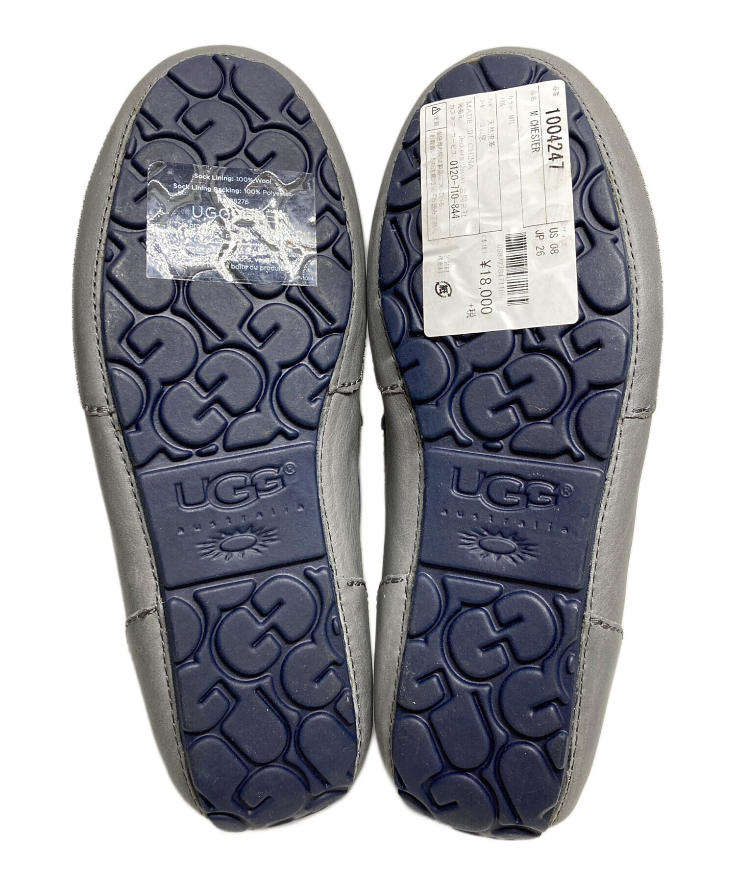 中古・古着通販】UGG (アグ) モカシンシューズ グレー サイズ:26