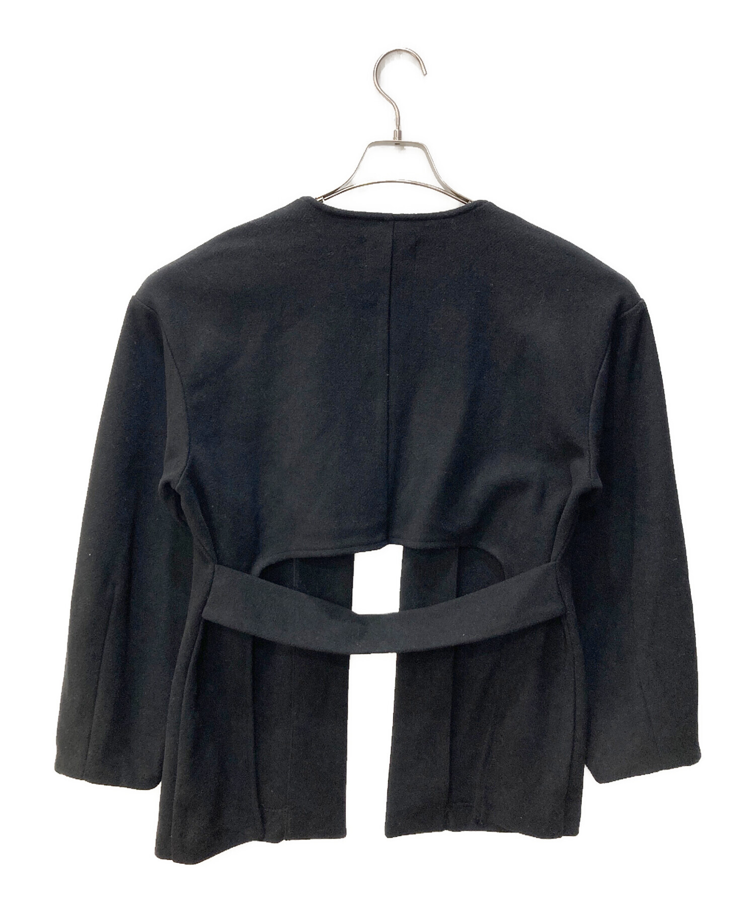 中古・古着通販】Eaphi (エフィ) CURVE CUT LINE JACKET ブラック