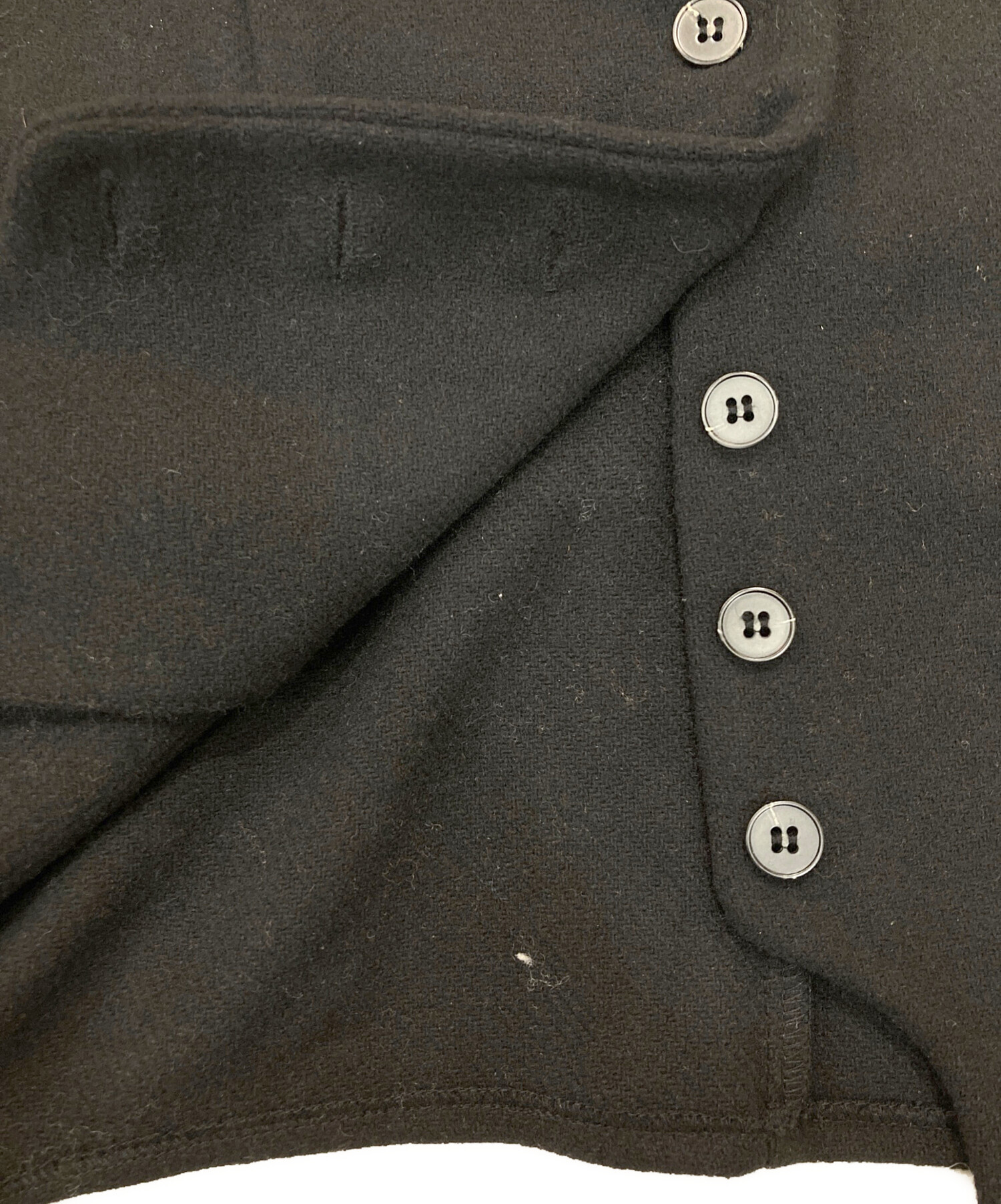 中古・古着通販】Eaphi (エフィ) CURVE CUT LINE JACKET ブラック