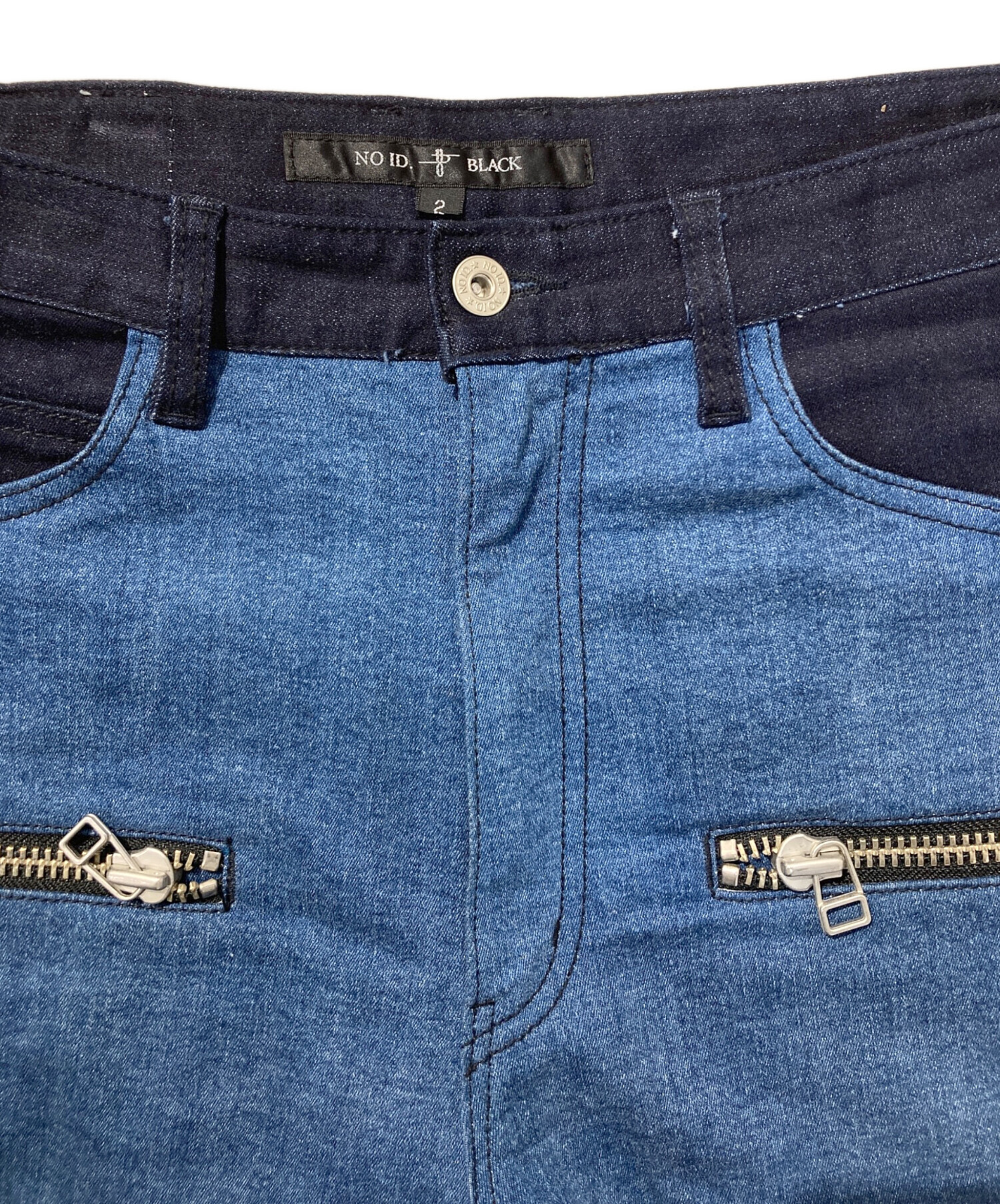 中古・古着通販】NO ID. (ノーアイディー) 異素材デニムパンツ 