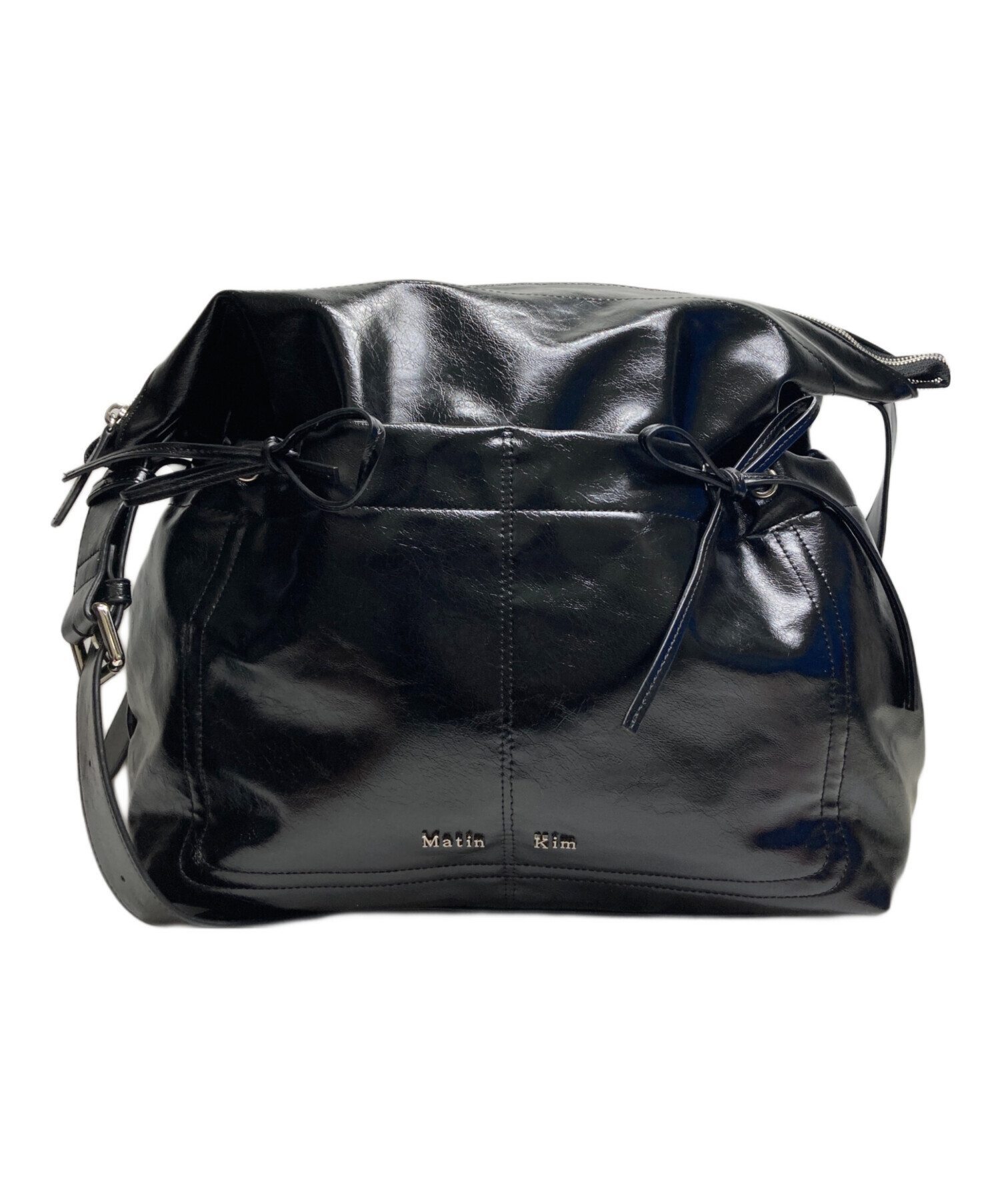Matin Kim ブラック ショルダーバッグ Matin Kim ブラック ショルダーバッグ