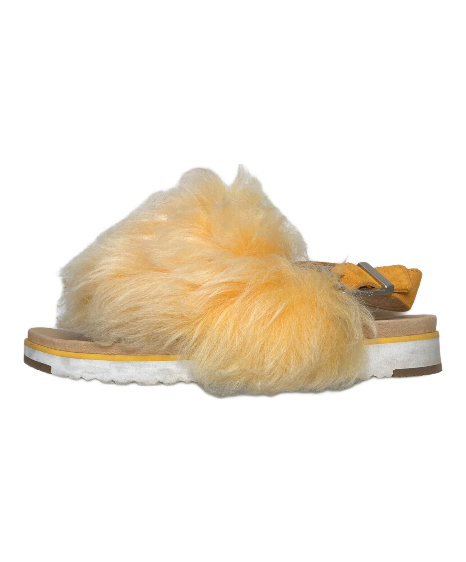中古・古着通販】UGG (アグ) ファーサンダル オレンジ サイズ:25cm