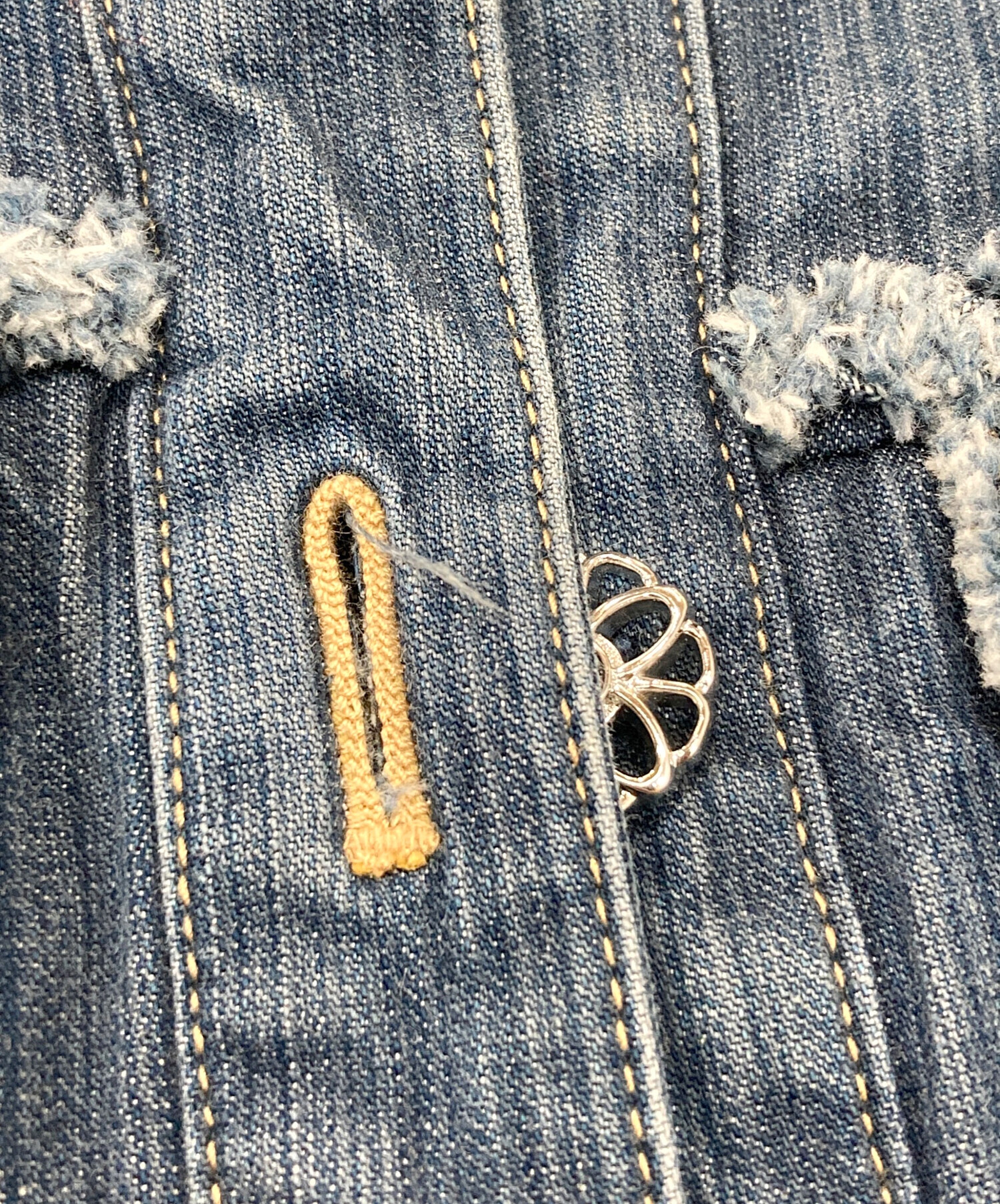 中古・古着通販】M'S GRACY (エムズグレイシー) ノーカラーデニム