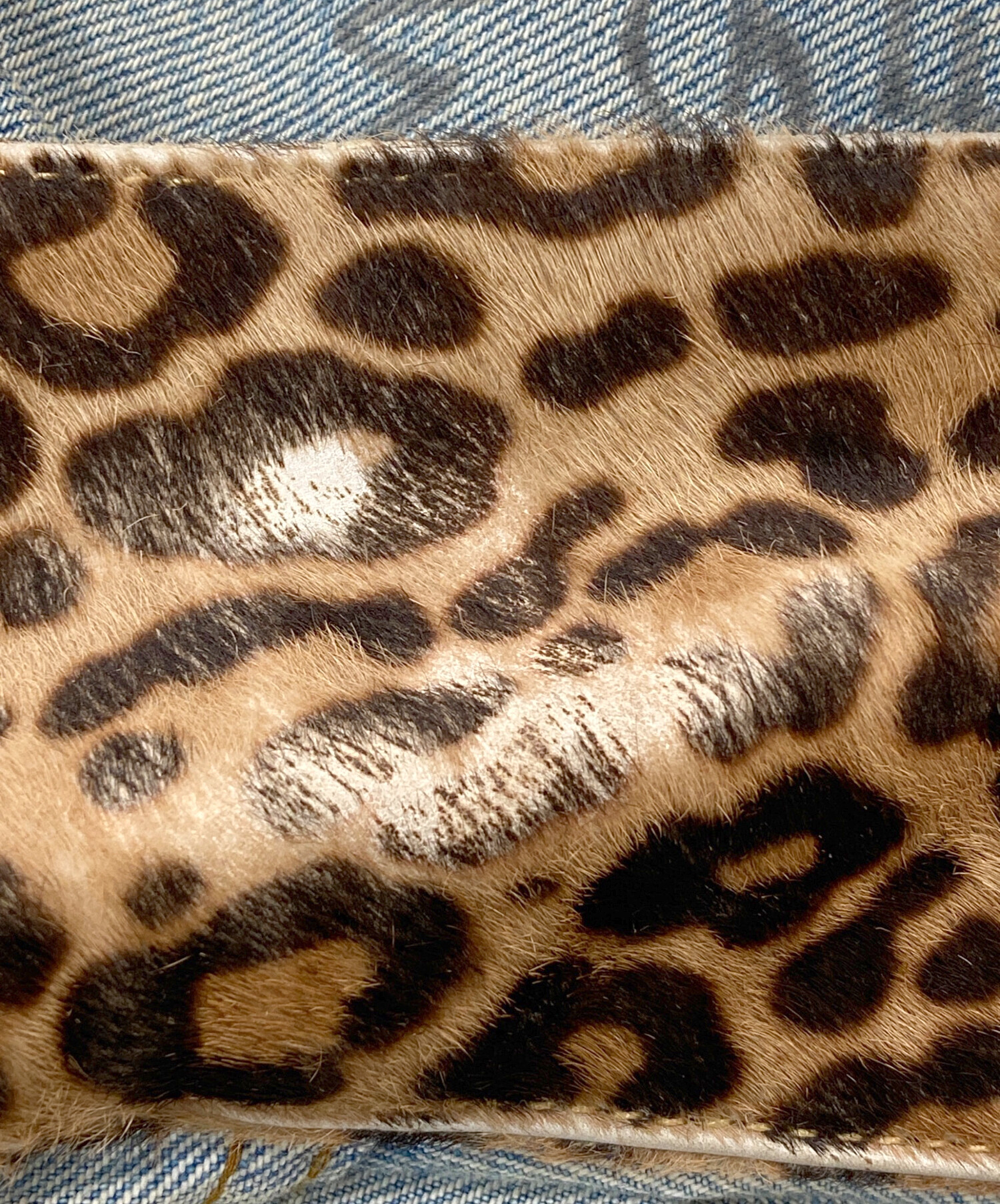 中古・古着通販】GUCCI (グッチ) レオパード切替デニムジャケット