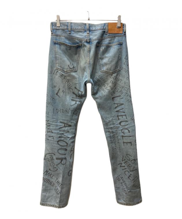 中古・古着通販】GUCCI (グッチ) Printed Chlorine Punk Jeans スカイ 