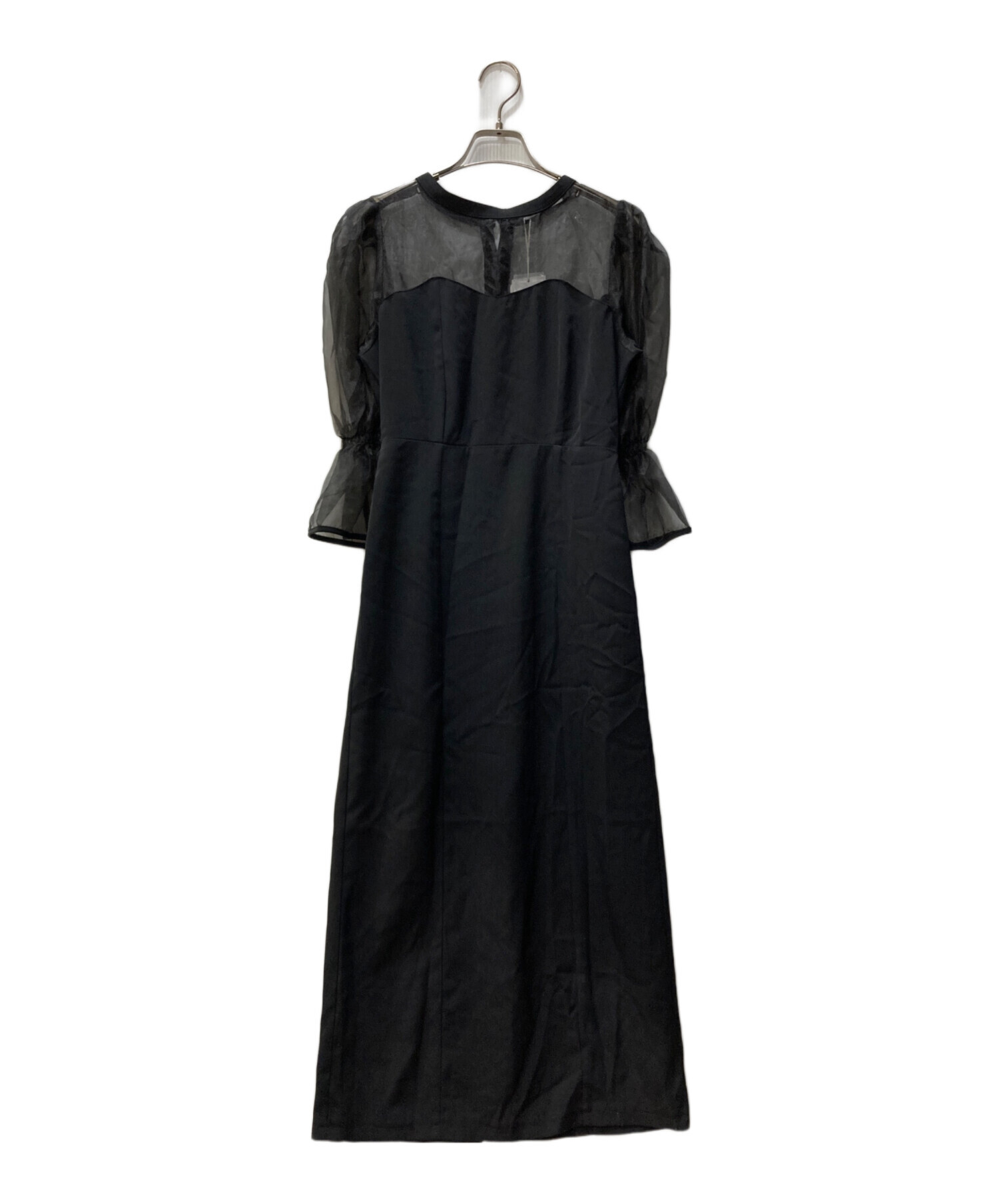 【SALON by Chico限定】配色シアーマーメイドタイトワンピース 黒 SALON by Chico限定】配色シアーマーメイドタイトワンピース（ドレス