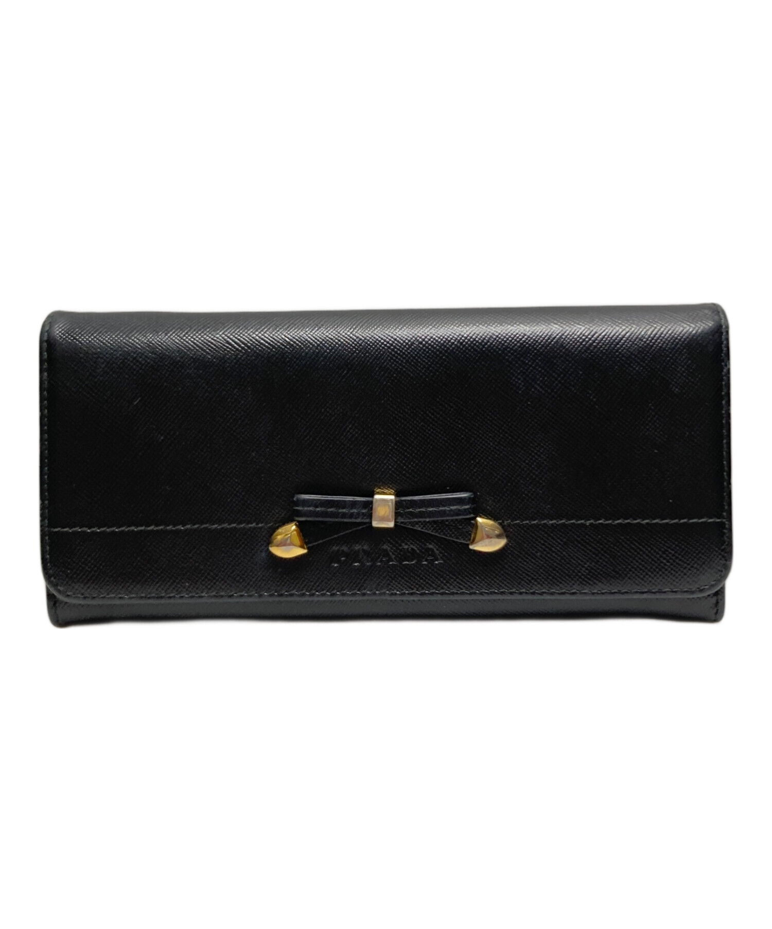 中古・古着通販】PRADA (プラダ) リボン付きサフィアーノ長財布