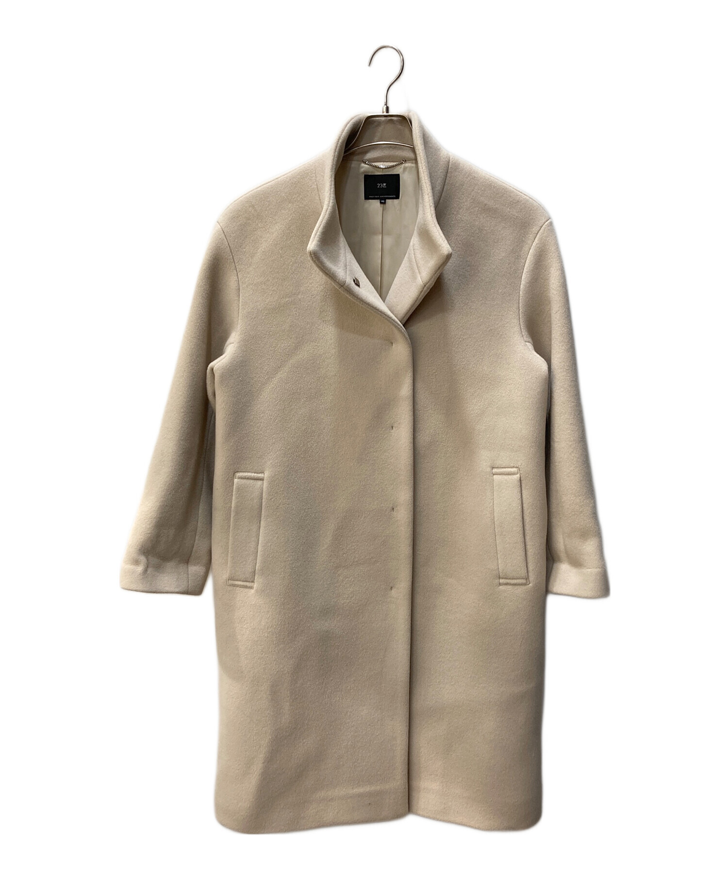 23区　ダブルクロスベロアスタンドカラー　コート 中村アンさん着用】ダブルクロスベロアスタンドカラー コート（番号