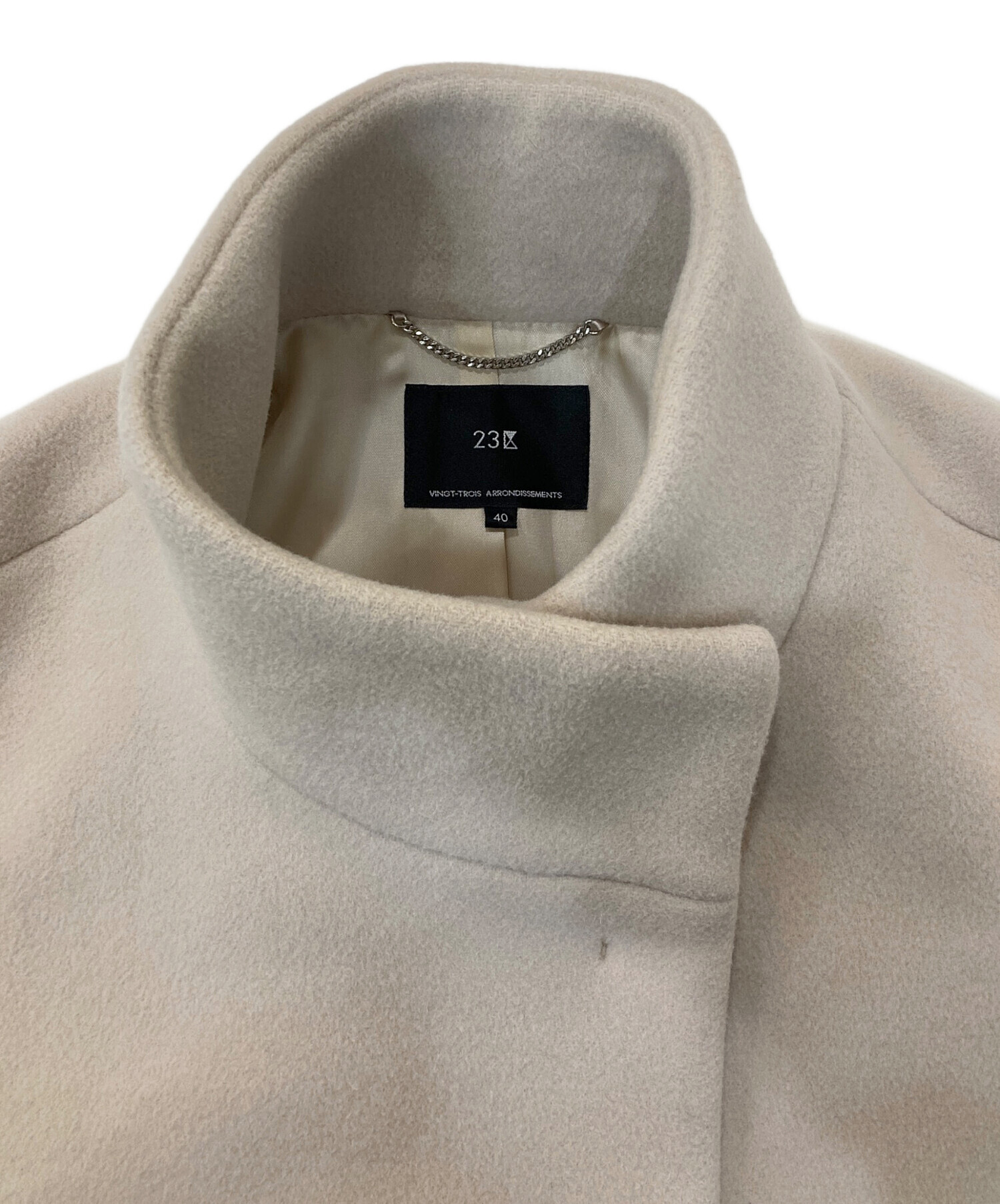 中古・古着通販】23区 (ニジュウサンク) ダブルクロスベロアスタンド