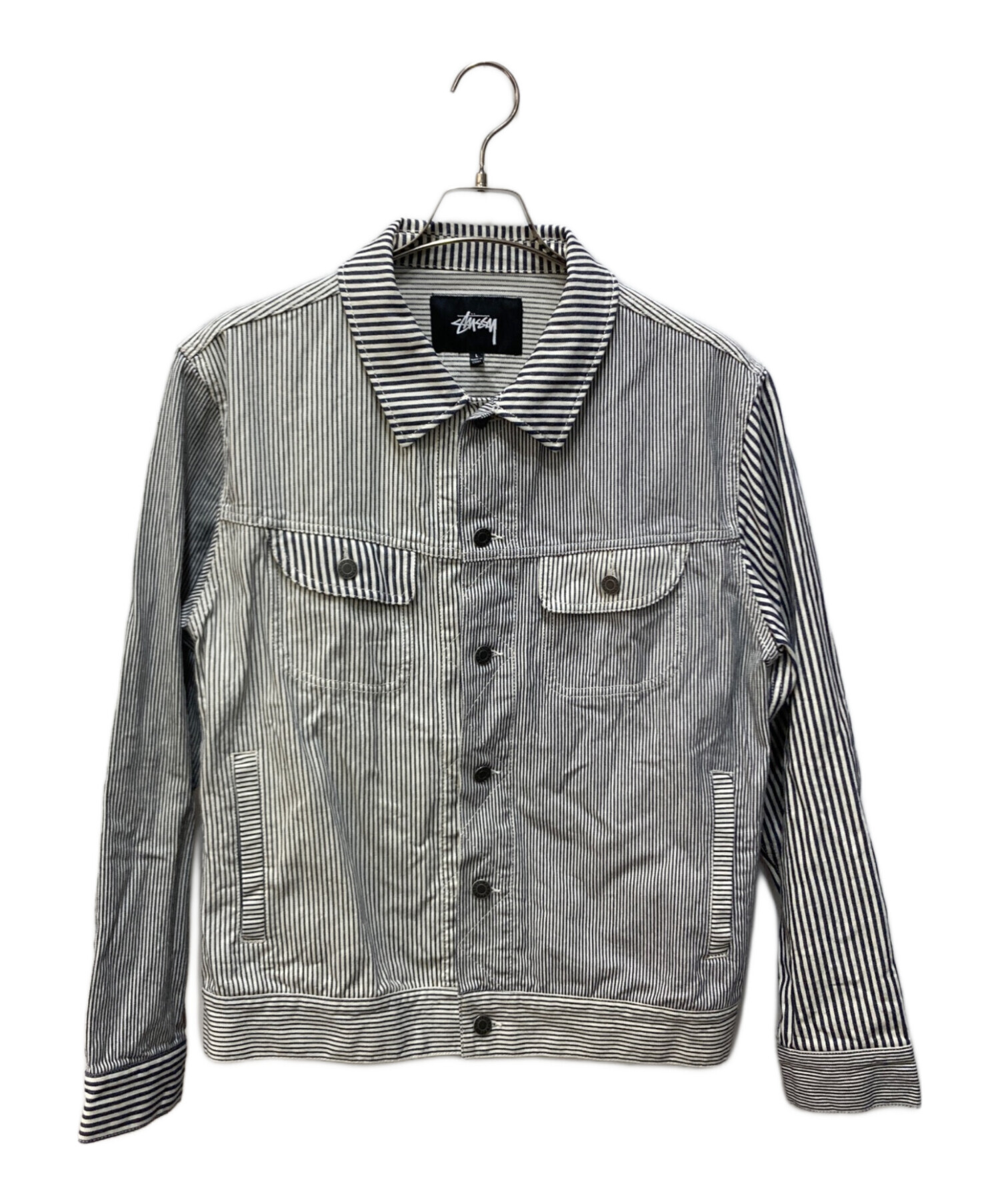 色残り◎old stussy トラッカージャケット　L usa製3rd 00s 中古・古着通販】stussy (ステューシー) Stripe Trucker JACKET