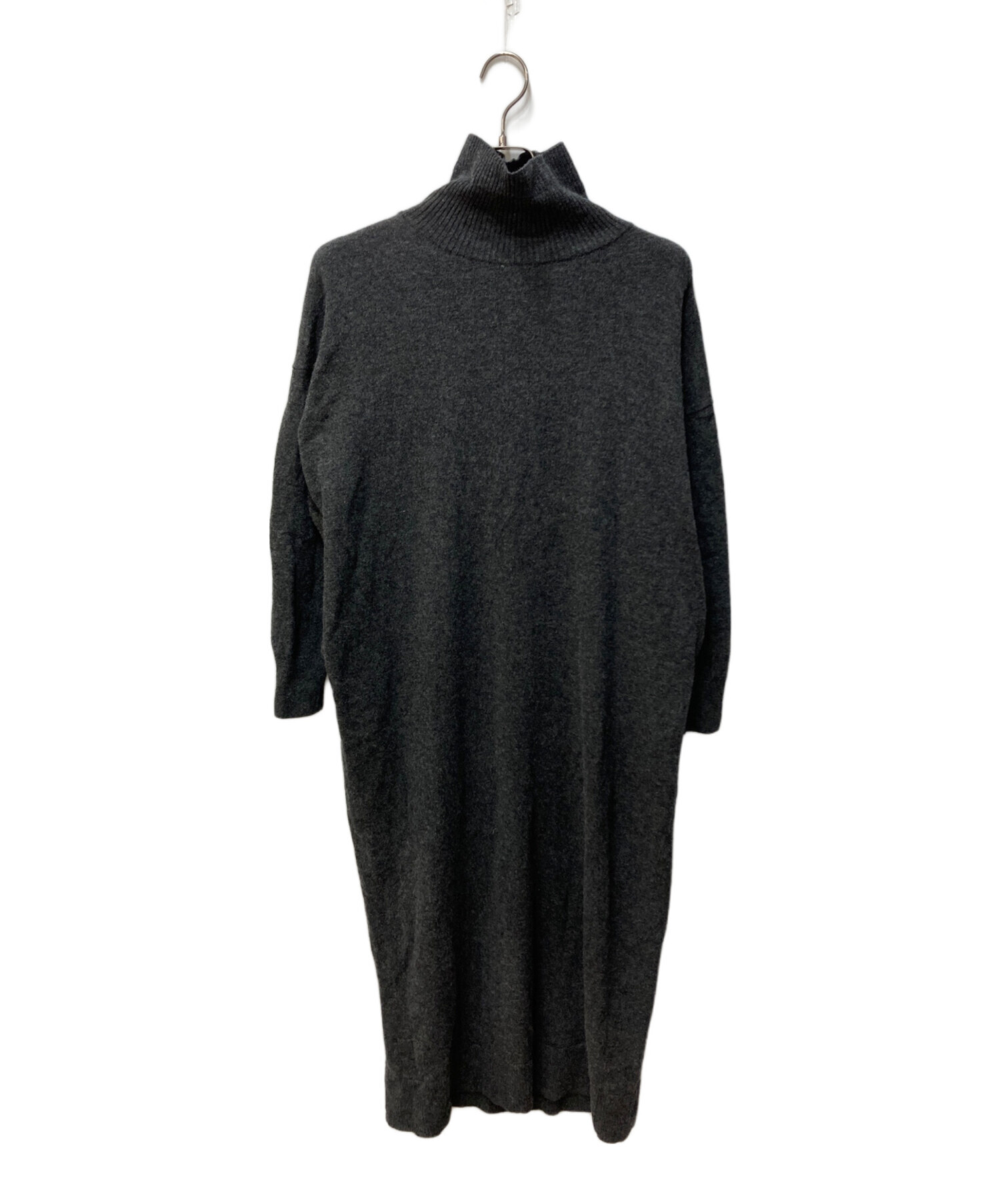中古・古着通販】kagure (カグレ) ラムウールニットワンピース グレー