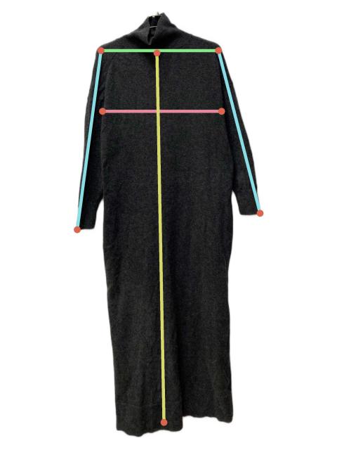 中古・古着通販】kagure (カグレ) ラムウールニットワンピース グレー