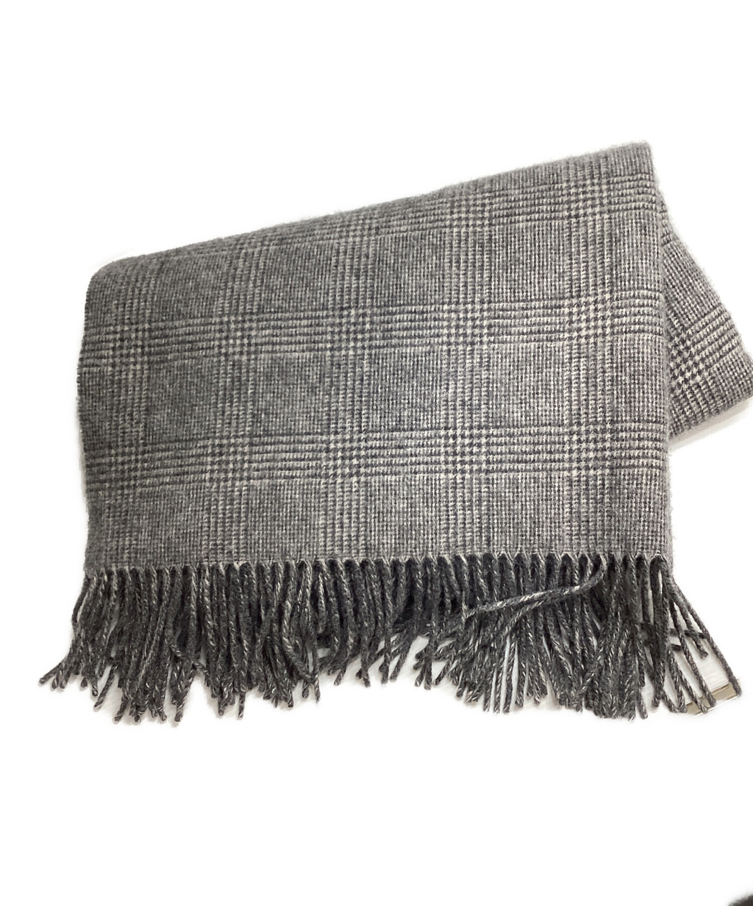 中古・古着通販】THROW (スロー) カシミヤ混マフラー グレー｜ブランド