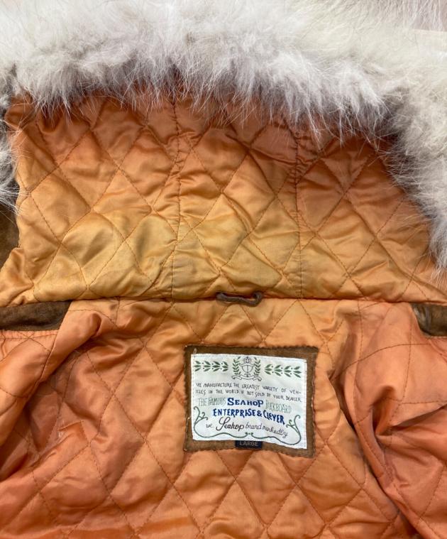 中古・古着通販】SEAHOP (シーホップ) ファーフーデッドレザー