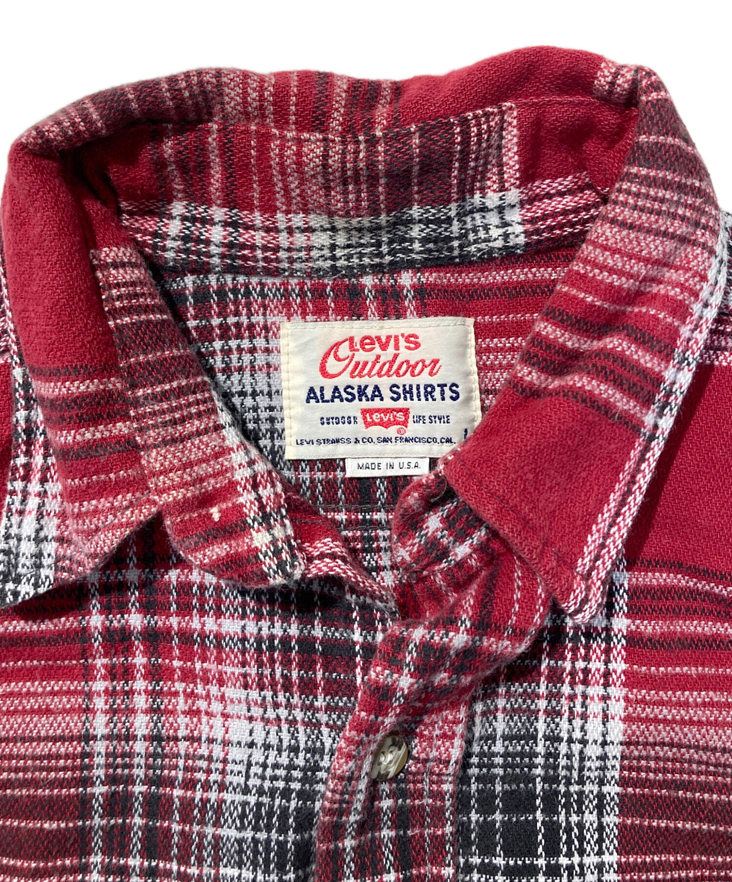 中古・古着通販】LEVI'S (リーバイス) ネルシャツ レッド サイズ:L