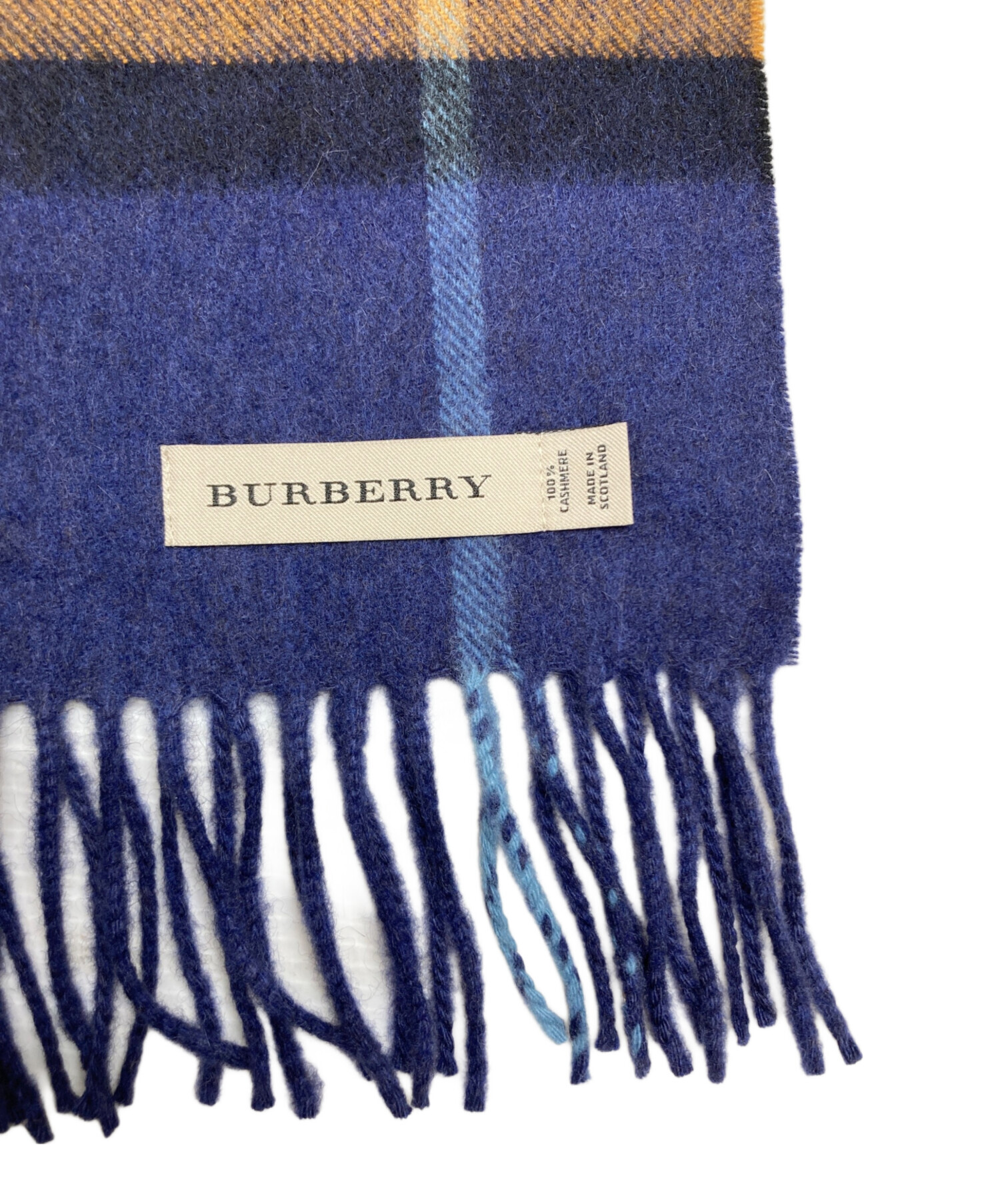 Burberry バーバリー　マフラー　ネイビー　タグ付き 中古・古着通販】BURBERRY (バーバリー) マフラー ネイビー｜ブランド