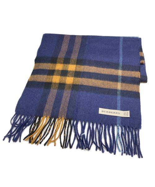 未使用　Burberry 膝掛け　マフラー　ネイビー 中古・古着通販】BURBERRY (バーバリー) マフラー ネイビー｜ブランド