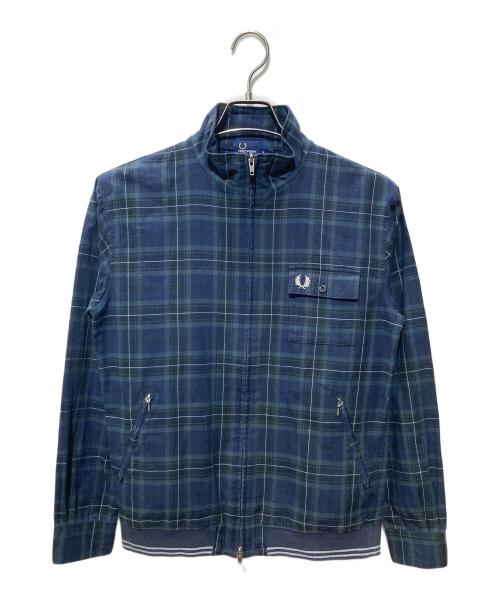 FRED PERRY 短丈 スイングトップ チェック柄 FRED PERRY フレッドペリー スウィングトップ S チェック 刺繍ロゴ