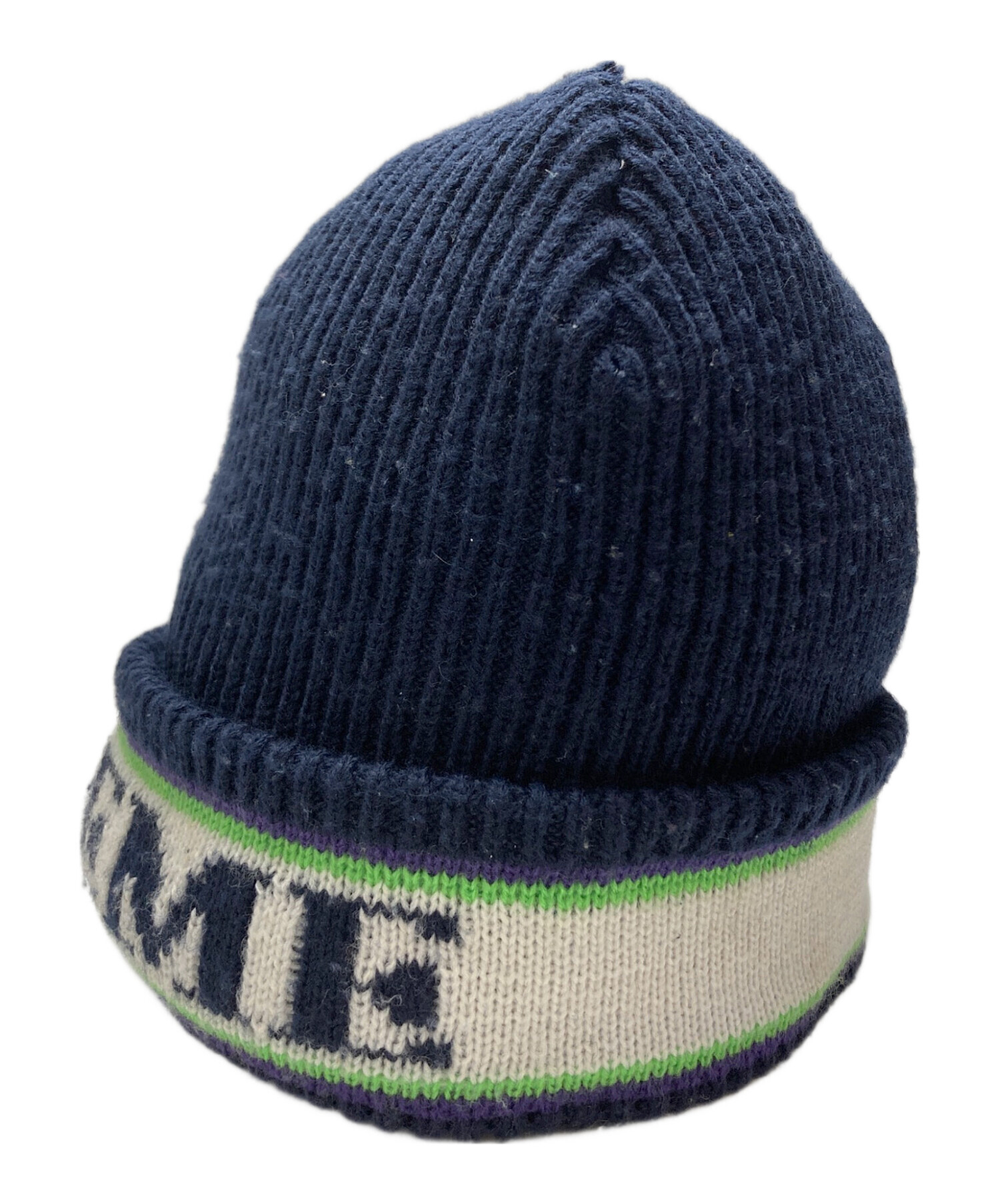 中古・古着通販】SUPREME (シュプリーム) Cuff Logo Beanie ネイビー
