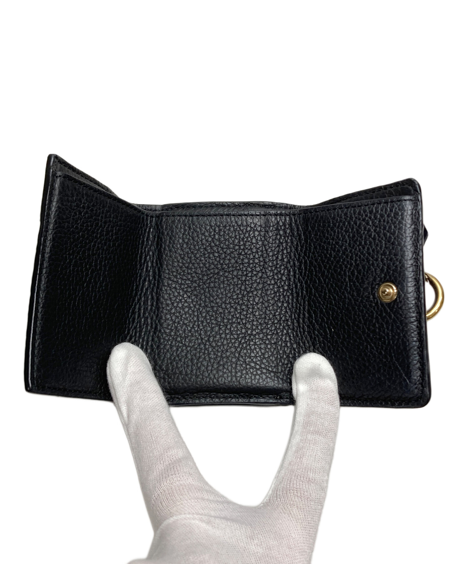 中古・古着通販】Chloe (クロエ) 3つ折り財布 ブラック｜ブランド