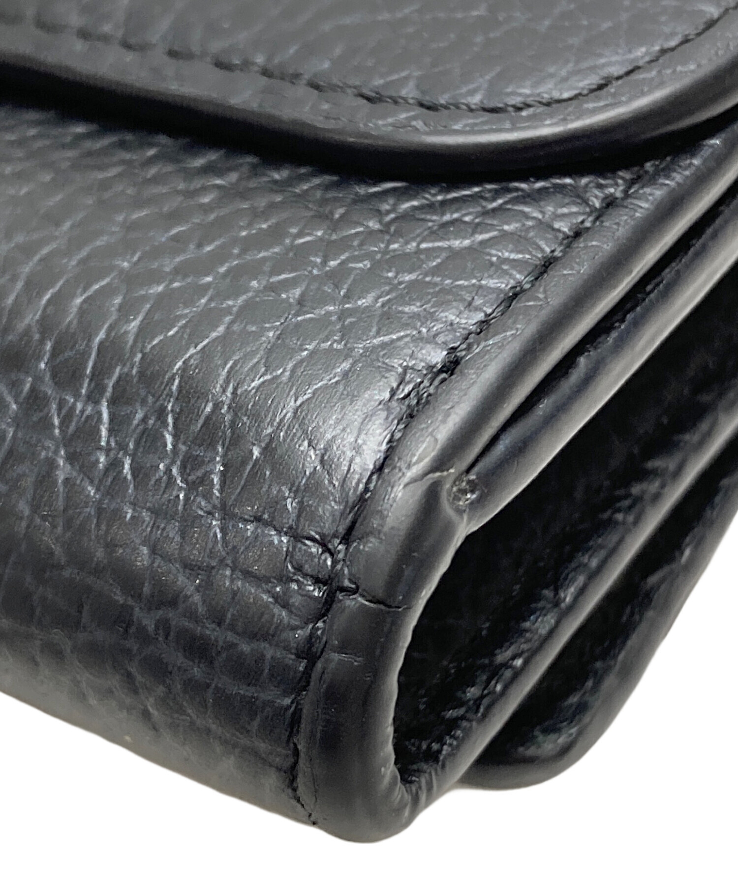 【新品、未使用】Chloe クロエ ３つ折り財布 ブラック コンパクト 金具 Chloe（クロエ） ALPHABET SMALL TRIFOLD WALLET 三つ折り財布
