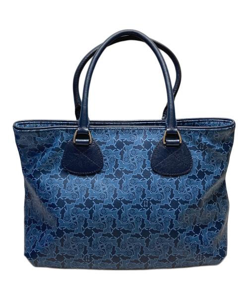 CELINE セリーヌ サルキー 馬車金具 ボストンバッグ ネイビー 大容量 中古・古着通販】CELINE (セリーヌ) サルキーミニボストンバッグ
