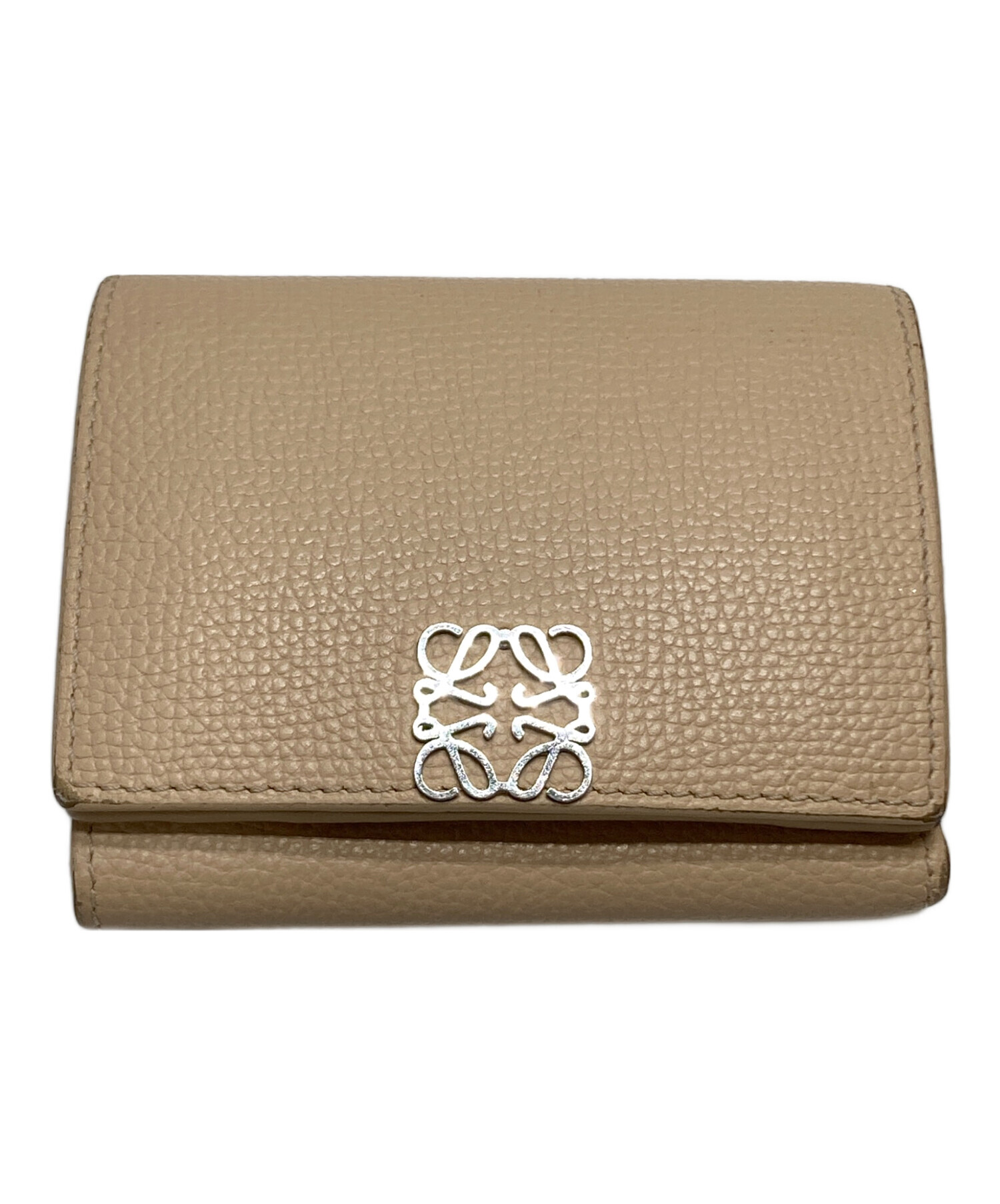 中古・古着通販】LOEWE (ロエベ) ANAGRAM TRIFOLD WALLET ベージュ