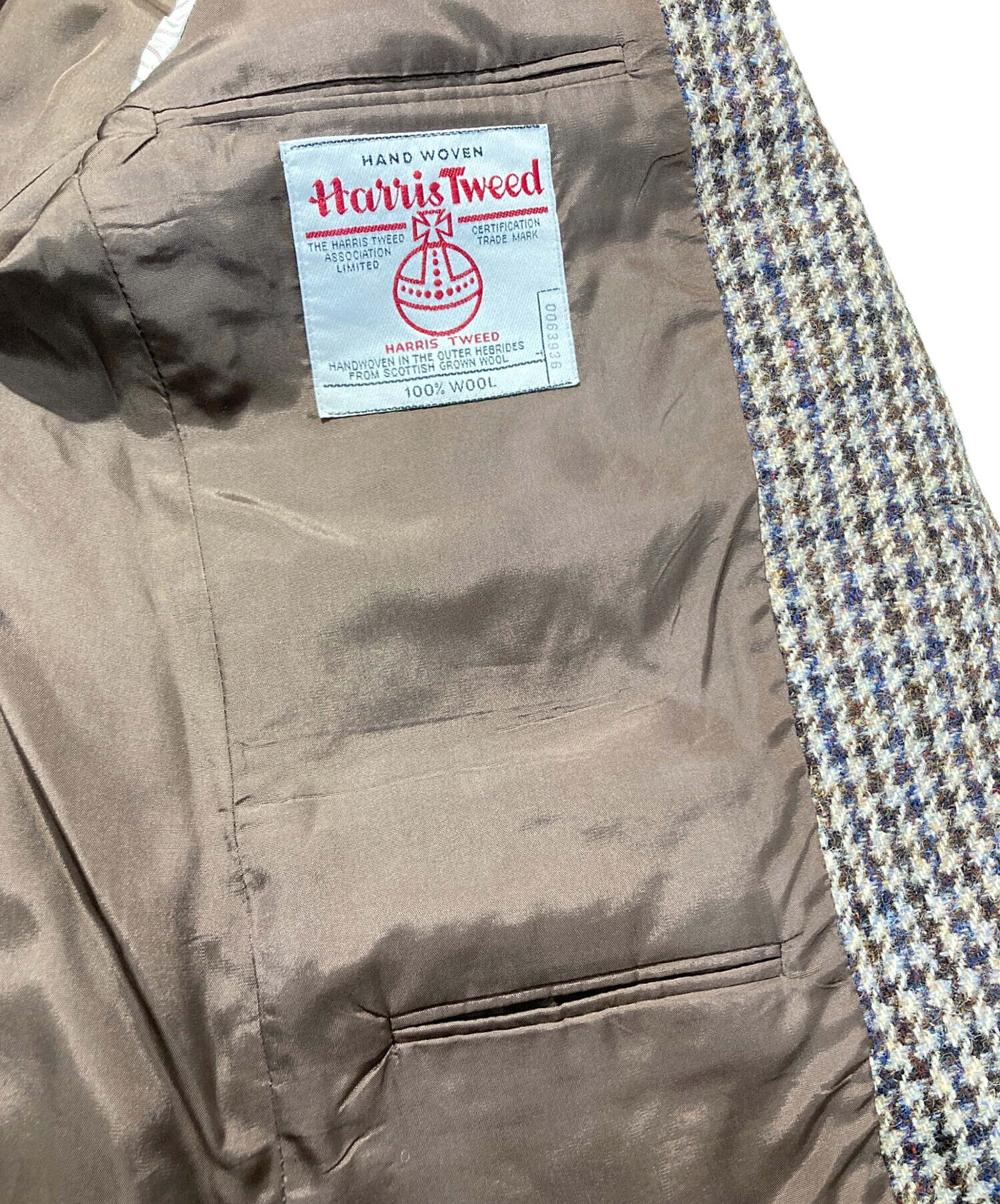 HARRIS TWEEDコラボ テーラードジャケット 中古・古着通販】Harris Tweed (ハリスツイード) テーラードジャケット