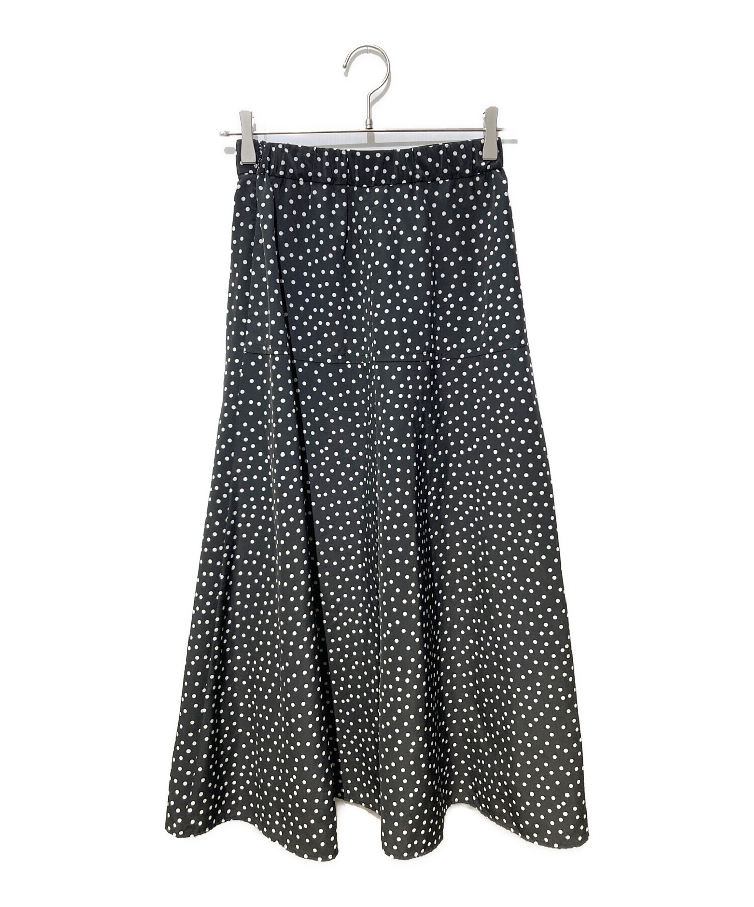 中古・古着通販】SINME (シンメ) ドットフレアスカート ブラック