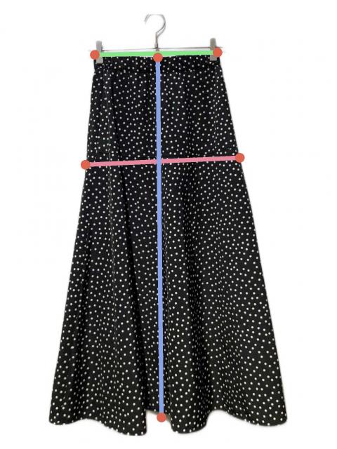 中古・古着通販】SINME (シンメ) ドットフレアスカート ブラック