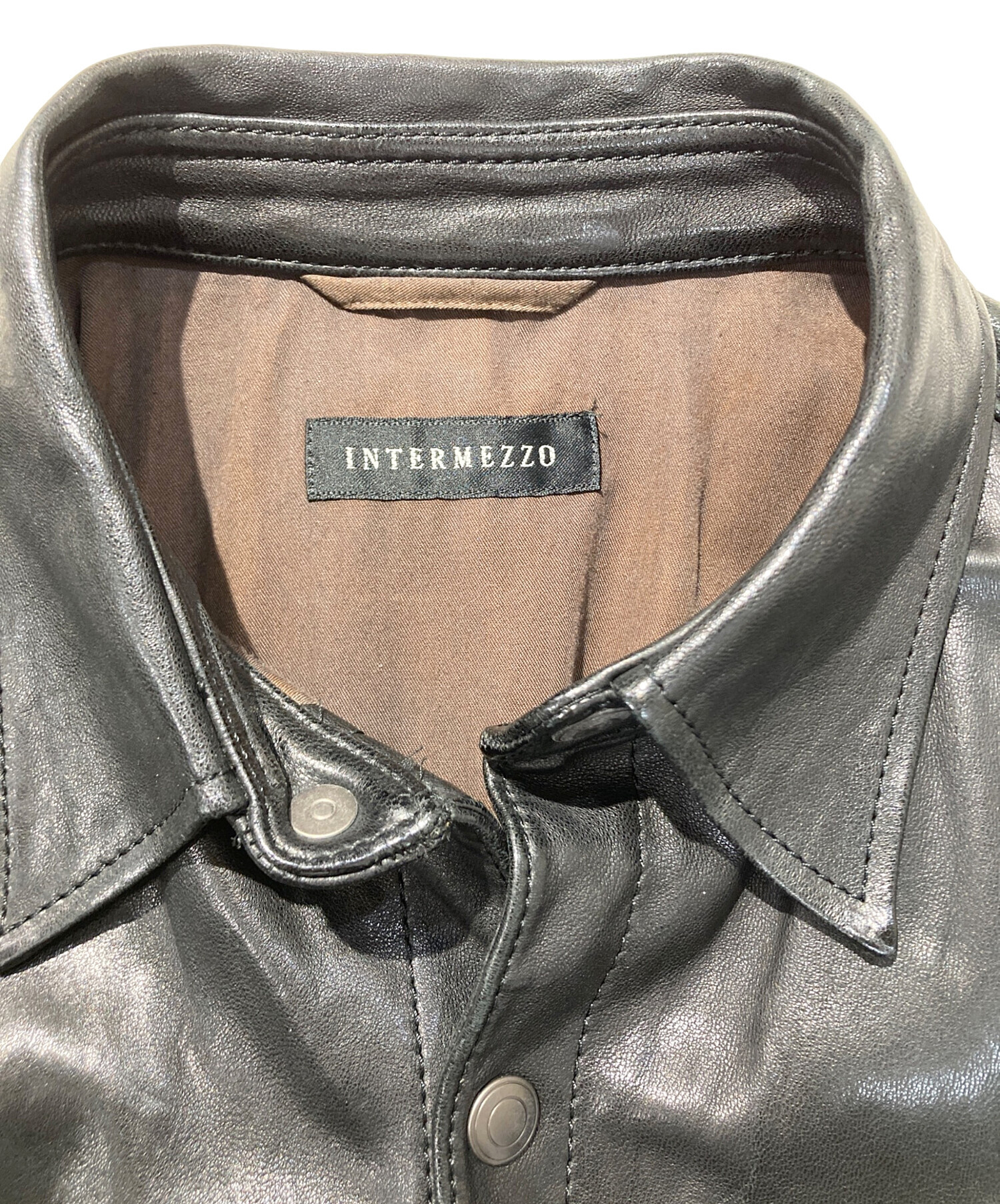中古・古着通販】INTERMEZZO (インターメッツォ) レザーシャツ