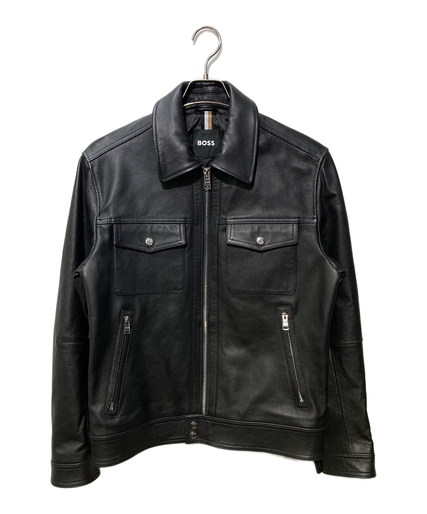 中古・古着通販】BOSS (ボス) Malto ラムレザージャケット ブラック