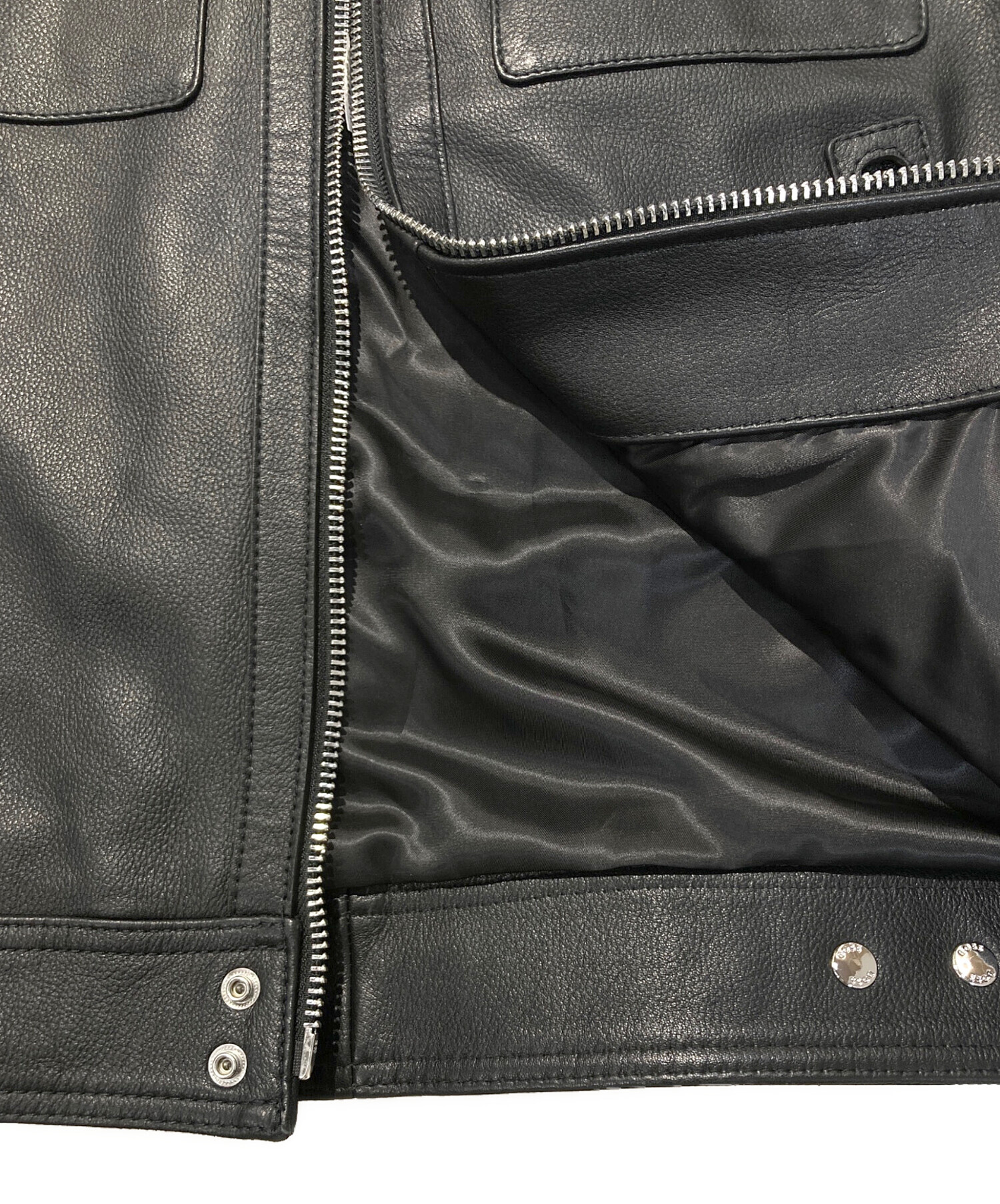 中古・古着通販】BOSS (ボス) Malto ラムレザージャケット ブラック 