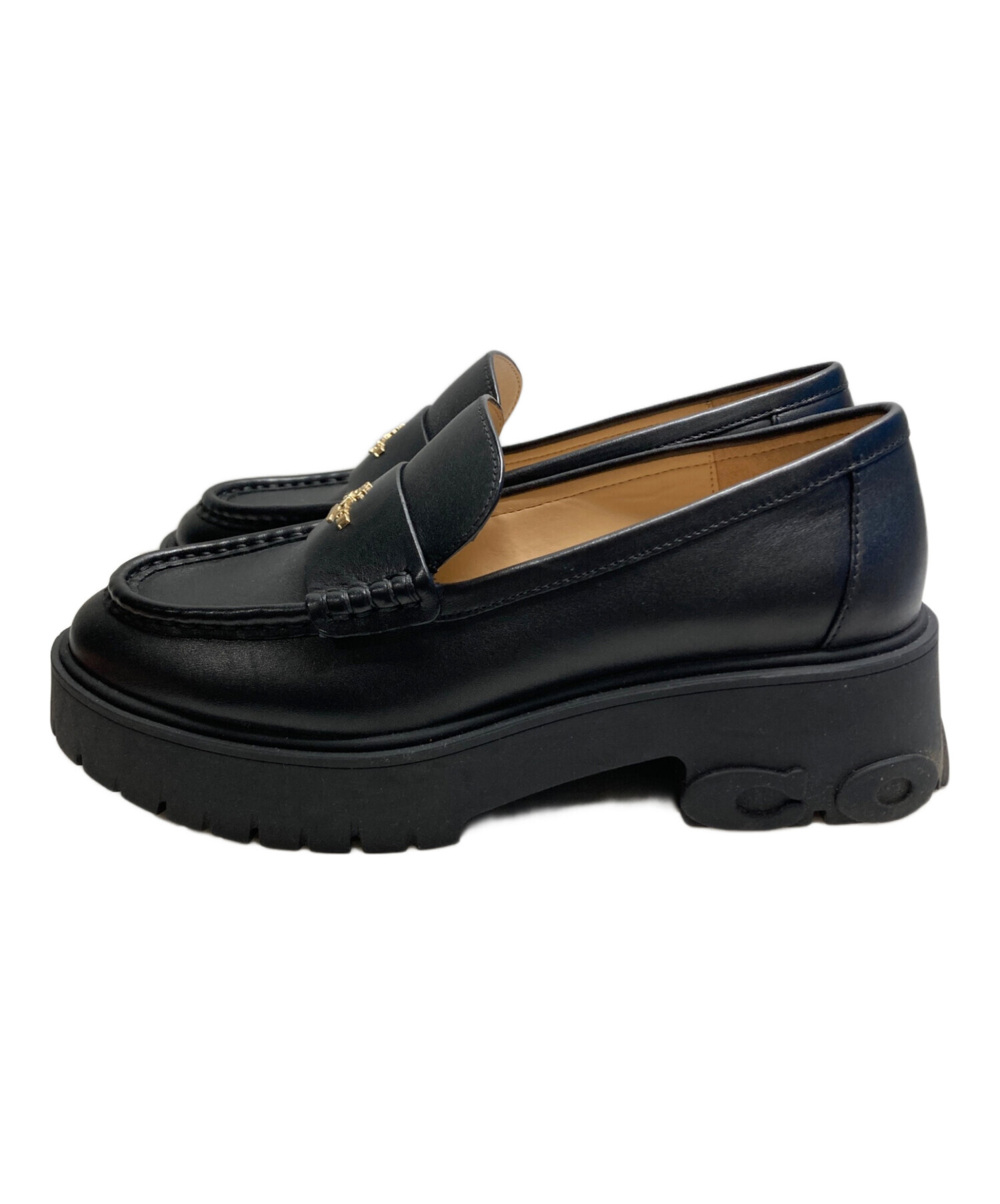 中古・古着通販】COACH (コーチ) ルーシーローファー ブラック サイズ