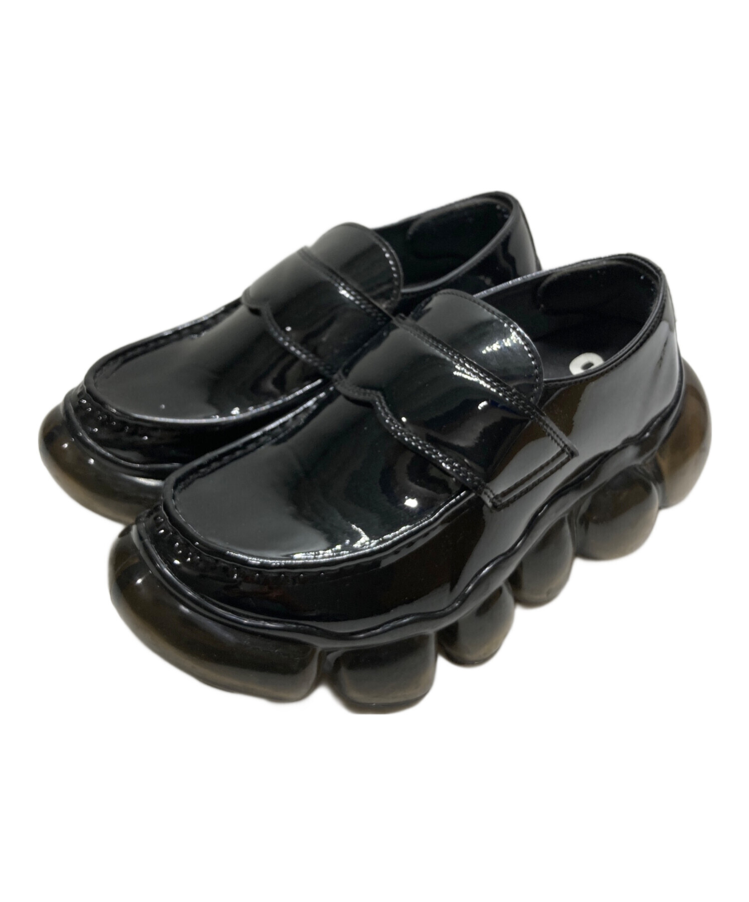 中古・古着通販】grounds (グラウンズ) JEWELRY LOAFER ブラック