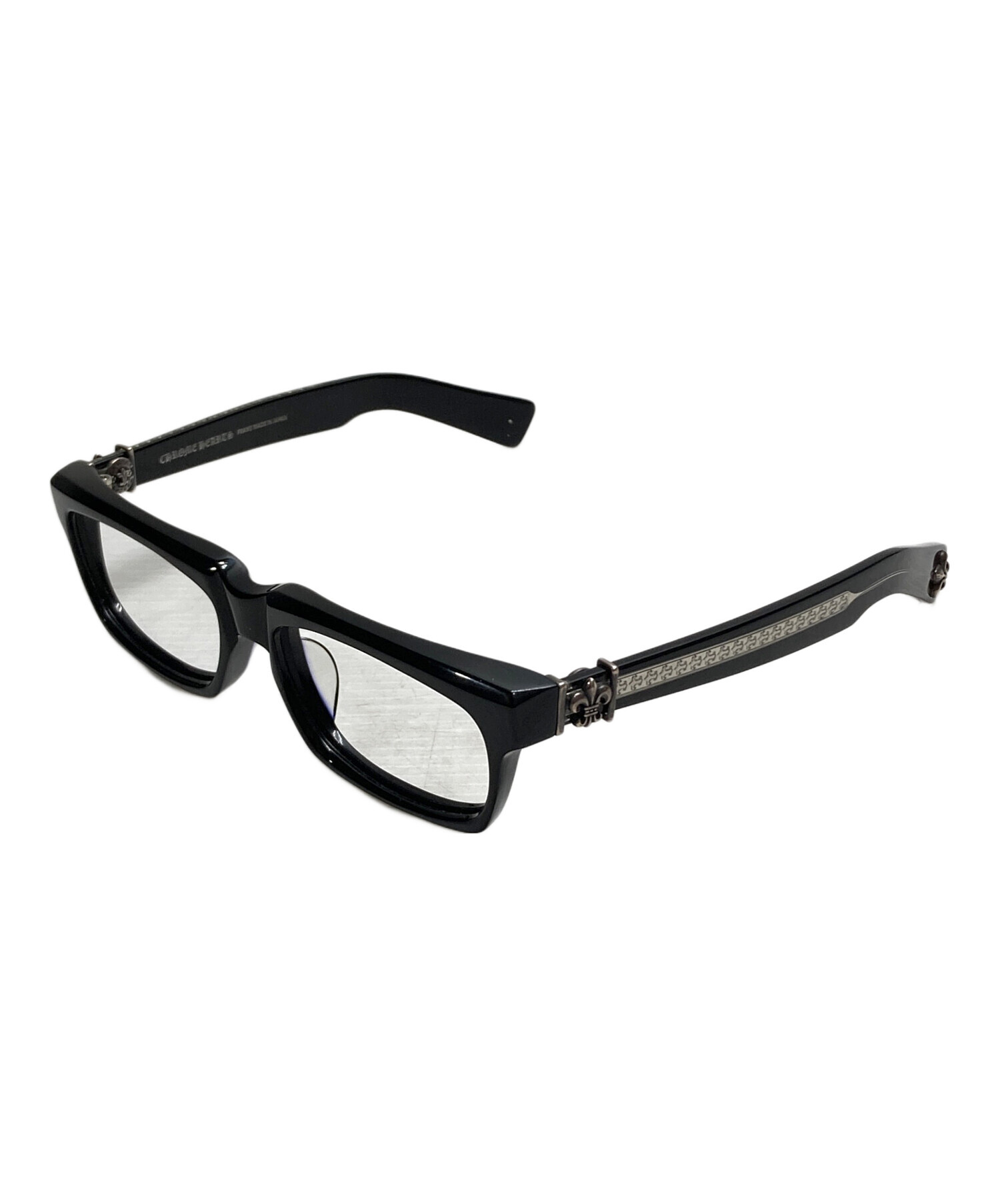 CHROME HEARTS伊達メガネ 中古・古着通販】CHROME HEARTS (クロムハーツ) 伊達眼鏡 ブラック