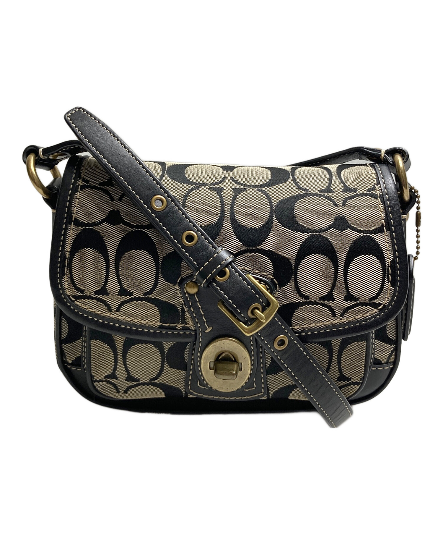 中古・古着通販】COACH (コーチ) シグネチャーターンロックショルダー