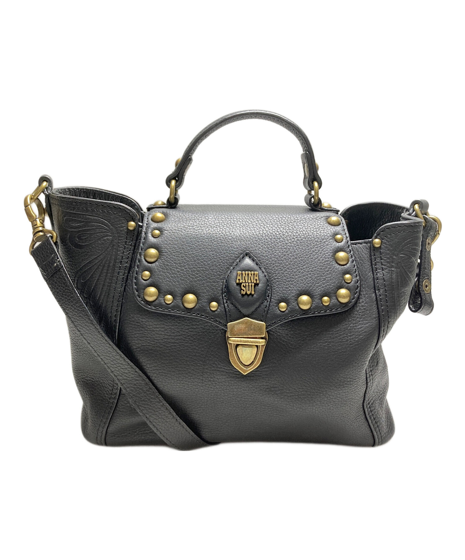 中古・古着通販】ANNA SUI (アナスイ) 2WAYバッグ ブラック｜ブランド