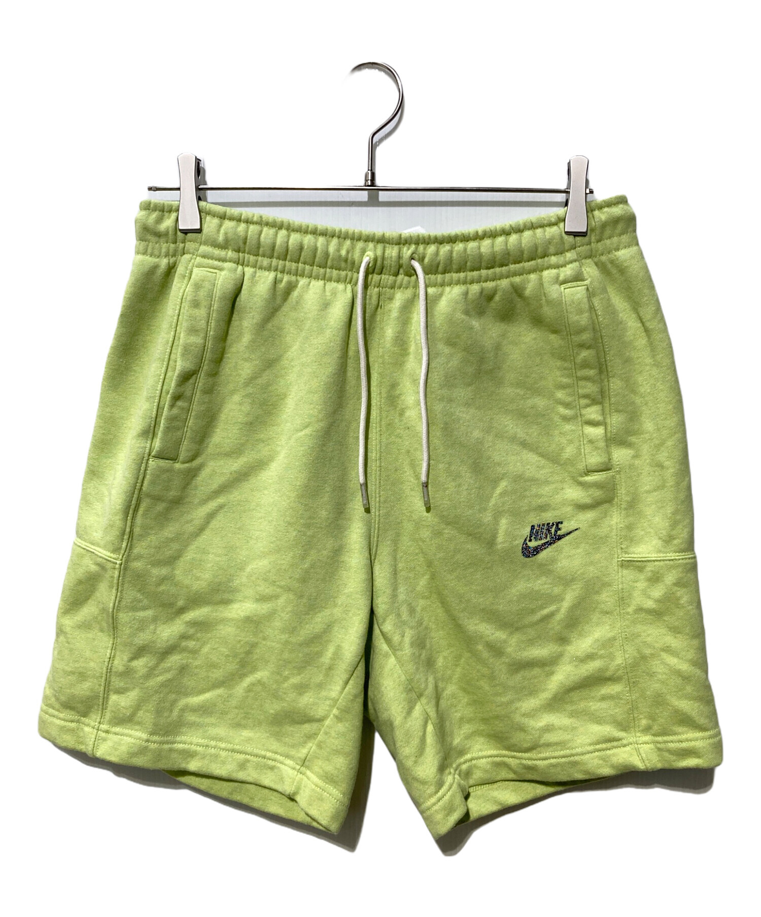 old Nike 90s フェードスウェット　ハーフパンツ 中古・古着通販】NIKE (ナイキ) スウェットハーフパンツ 黄緑 サイズ:L