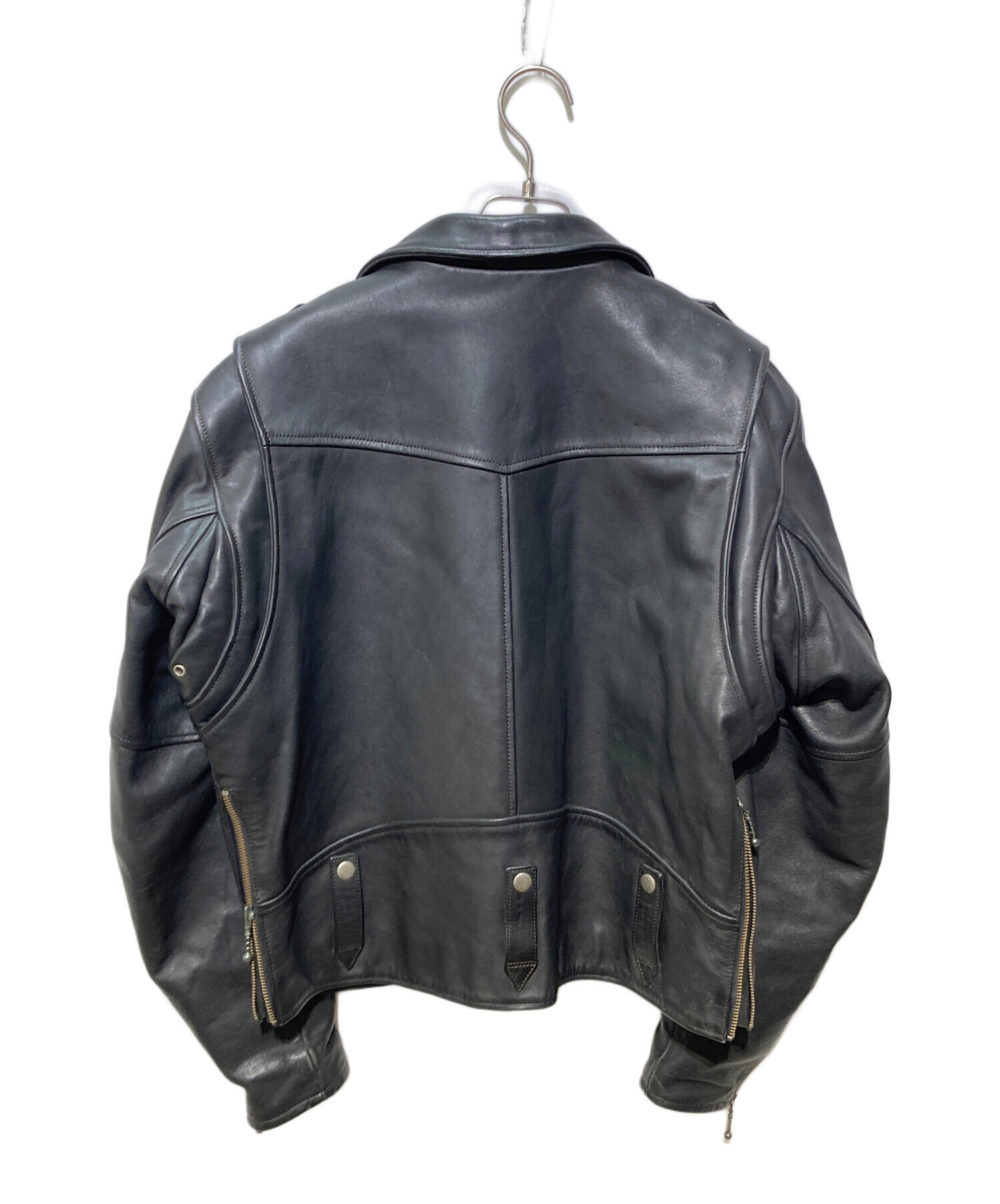 PLEATS PLEASE ファー付ライダースジャケット 【中古美品】 中古・古着通販】FORZA (フォルツァ) ダブルライダースジャケット