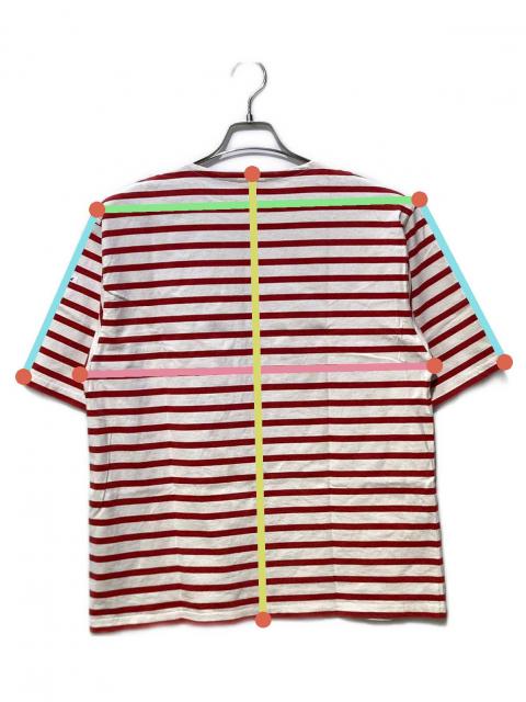 中古・古着通販】ORCIVAL (オーシバル) ボーダーTシャツ レッド