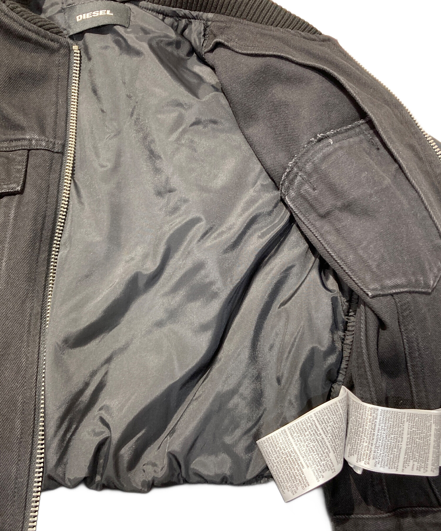 中古・古着通販】DIESEL (ディーゼル) デニム切替MA-1ジャケット