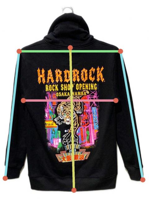 古着Hard Rock CAFEメンズジップパーカー　グランジ 中古・古着通販】Hard Rock cafe (ハードロックカフェ) ジップパーカー