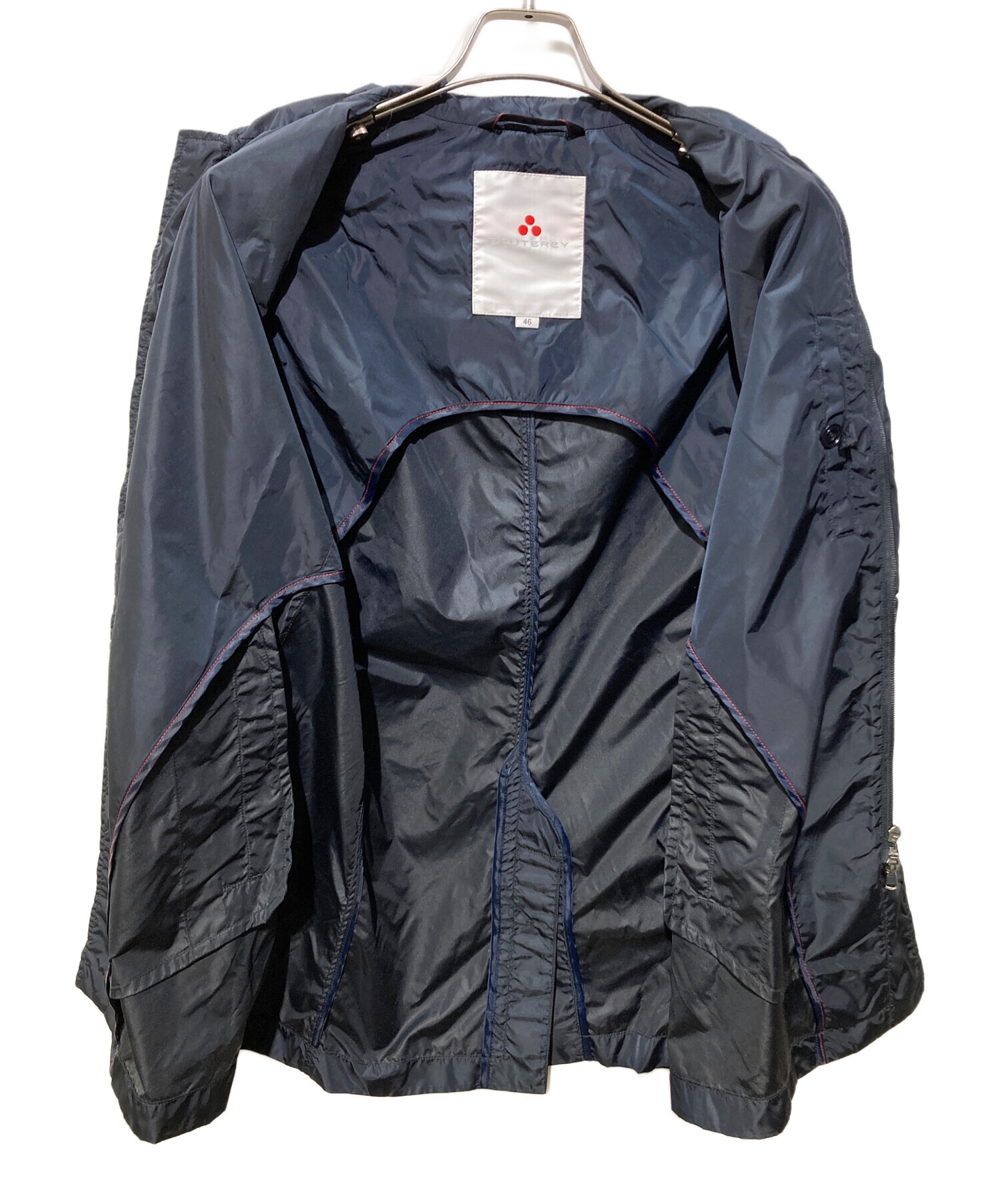 中古・古着通販】PEUTEREY (ピューテリー) ナイロンコート ネイビー 
