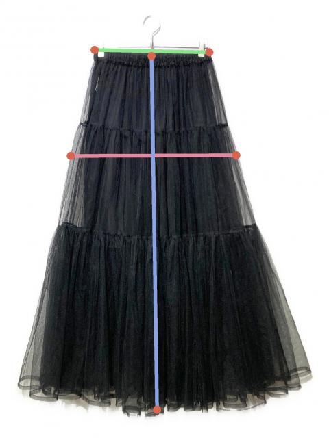 中古・古着通販】cygne (シーニュ) チュールスカート ブラック サイズ