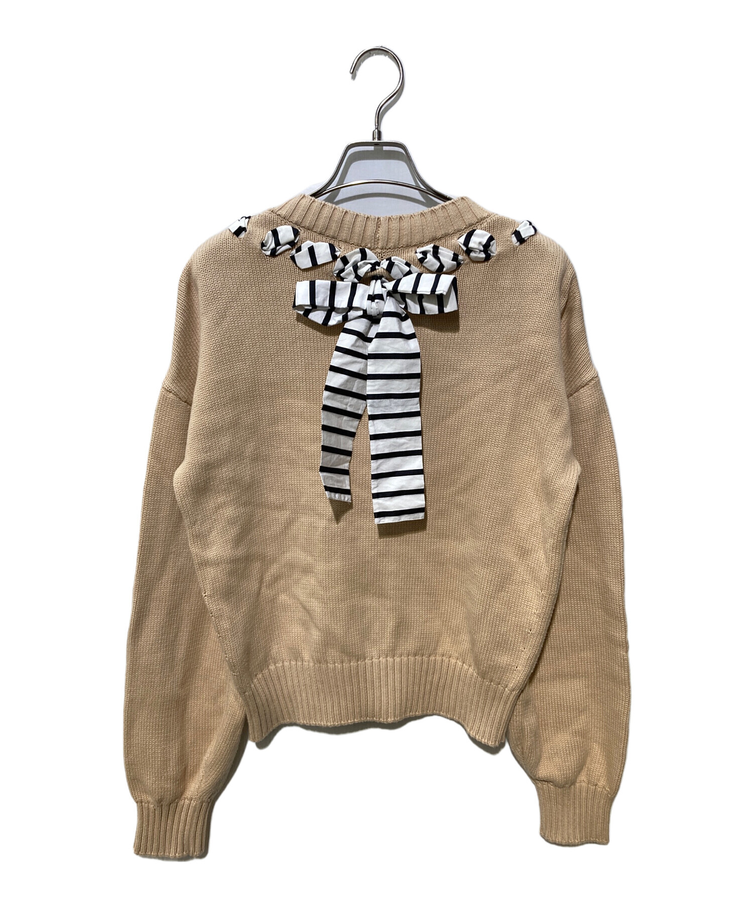 MSGM エムエスジイエム　ニットカーディガン　正規品 エムエスジーエムMSGM ウールカシミヤロゴワンポイント刺繍ニット